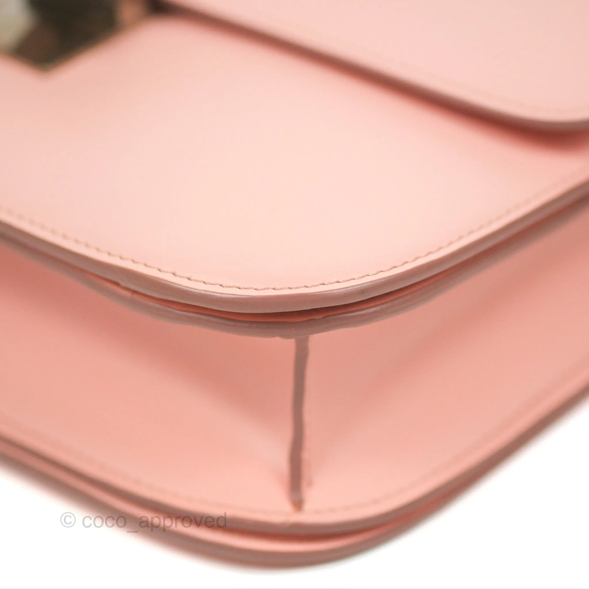 Celine Medium Classic Box Flap Light Pink Box Calfskin Silver Hardware