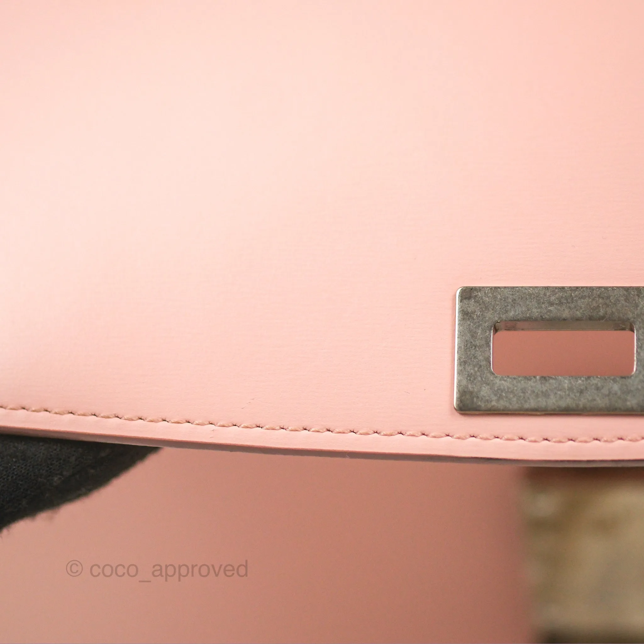Celine Medium Classic Box Flap Light Pink Box Calfskin Silver Hardware