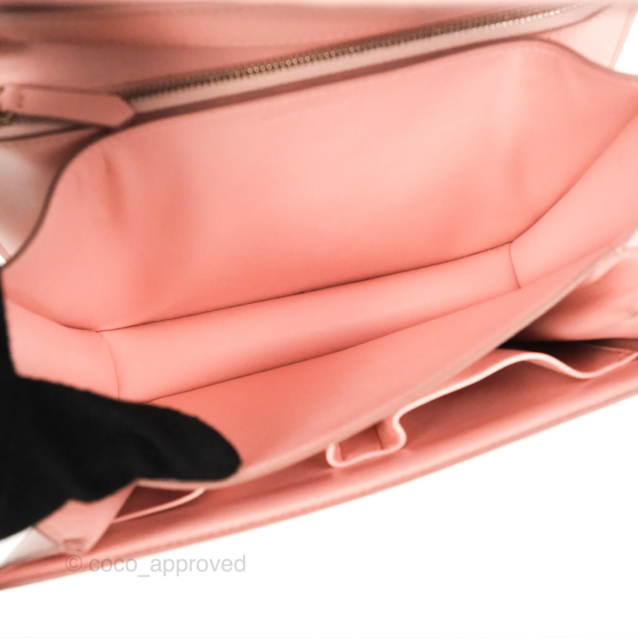 Celine Medium Classic Box Flap Light Pink Box Calfskin Silver Hardware