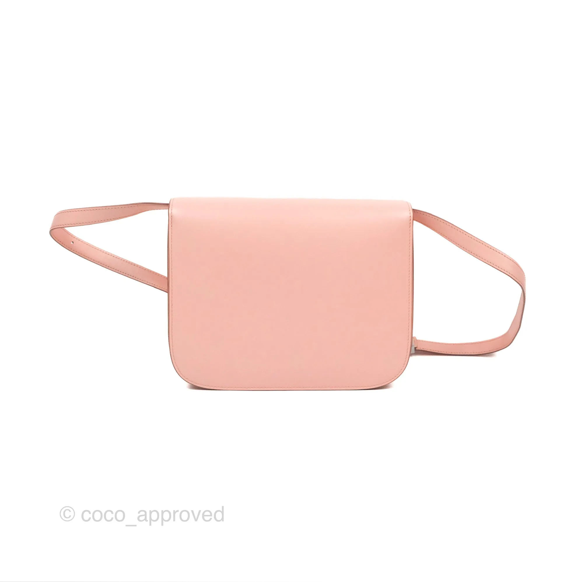 Celine Medium Classic Box Flap Light Pink Box Calfskin Silver Hardware