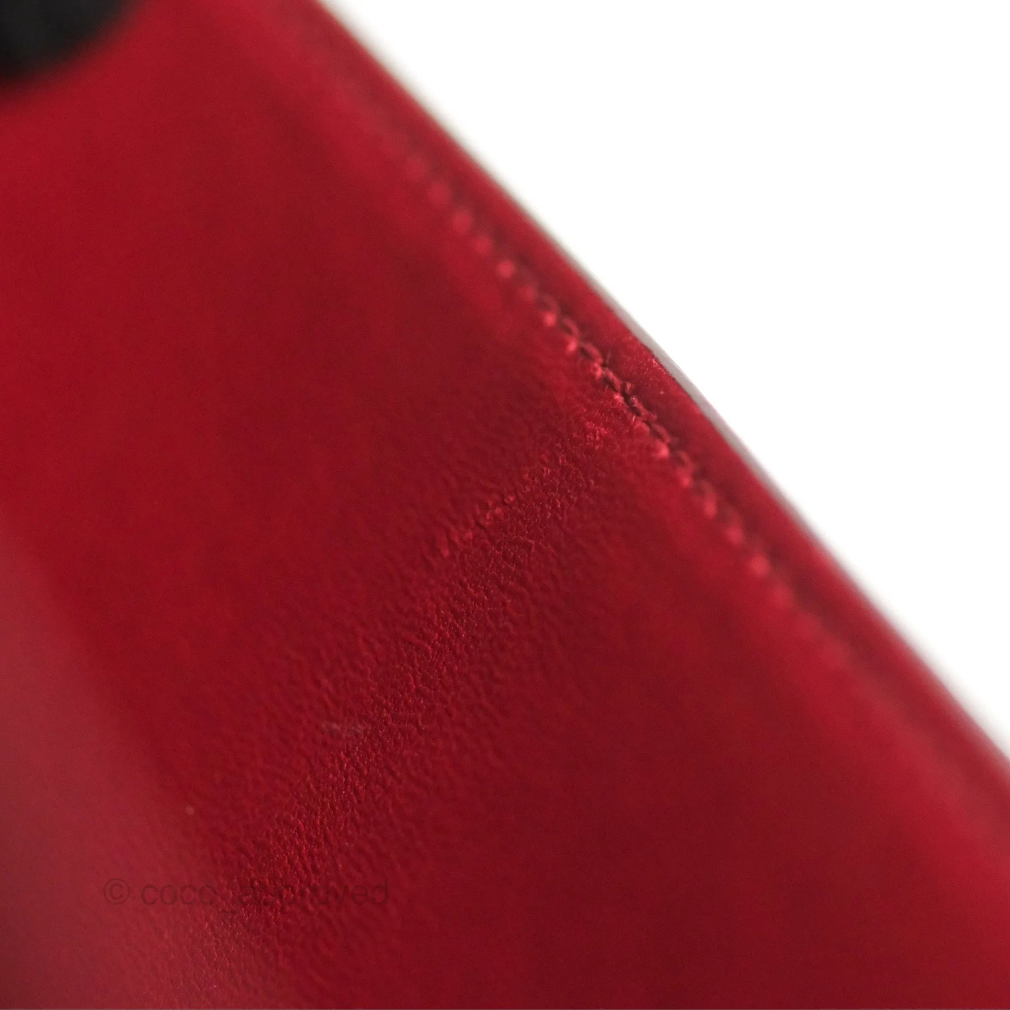 Celine Medium Classic Box Flap Red Calfskin