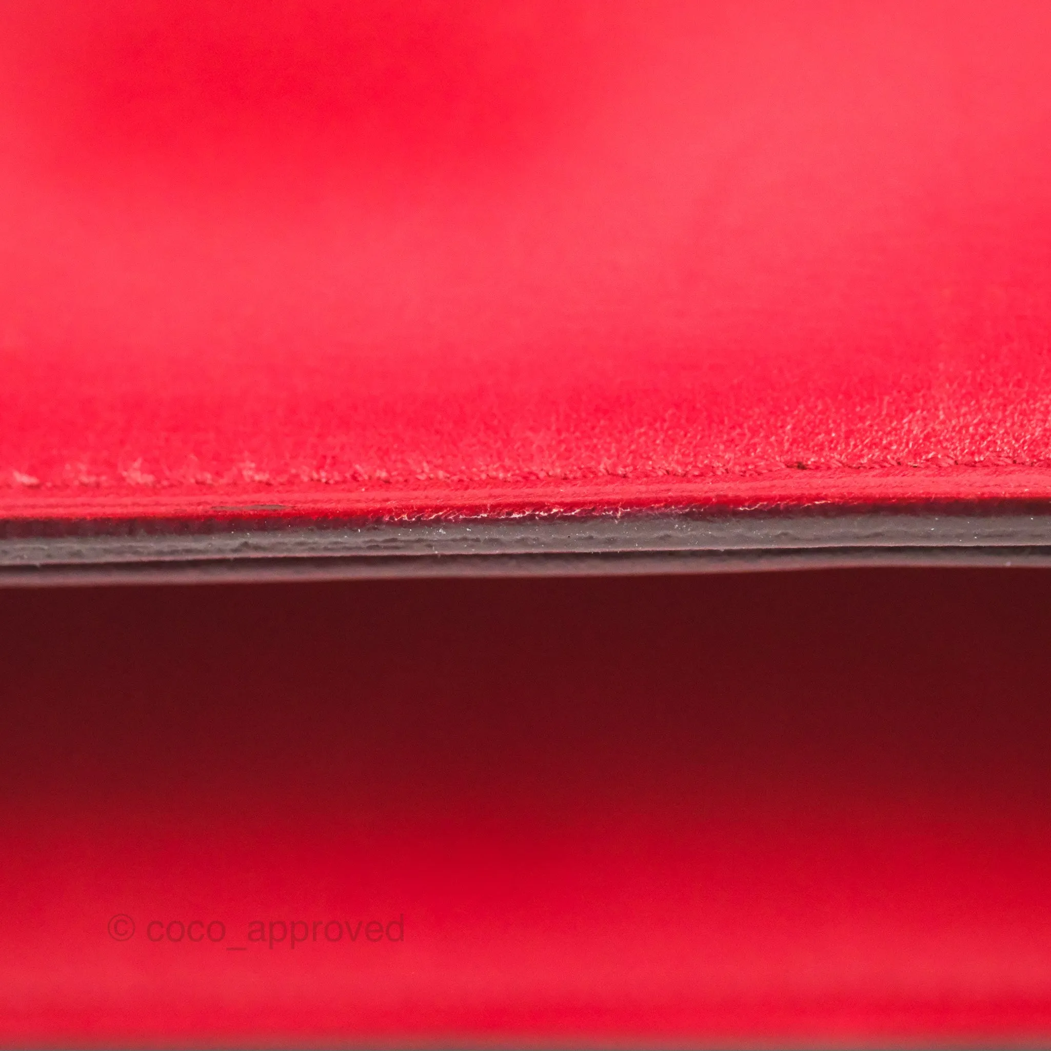 Celine Medium Classic Box Flap Red Calfskin