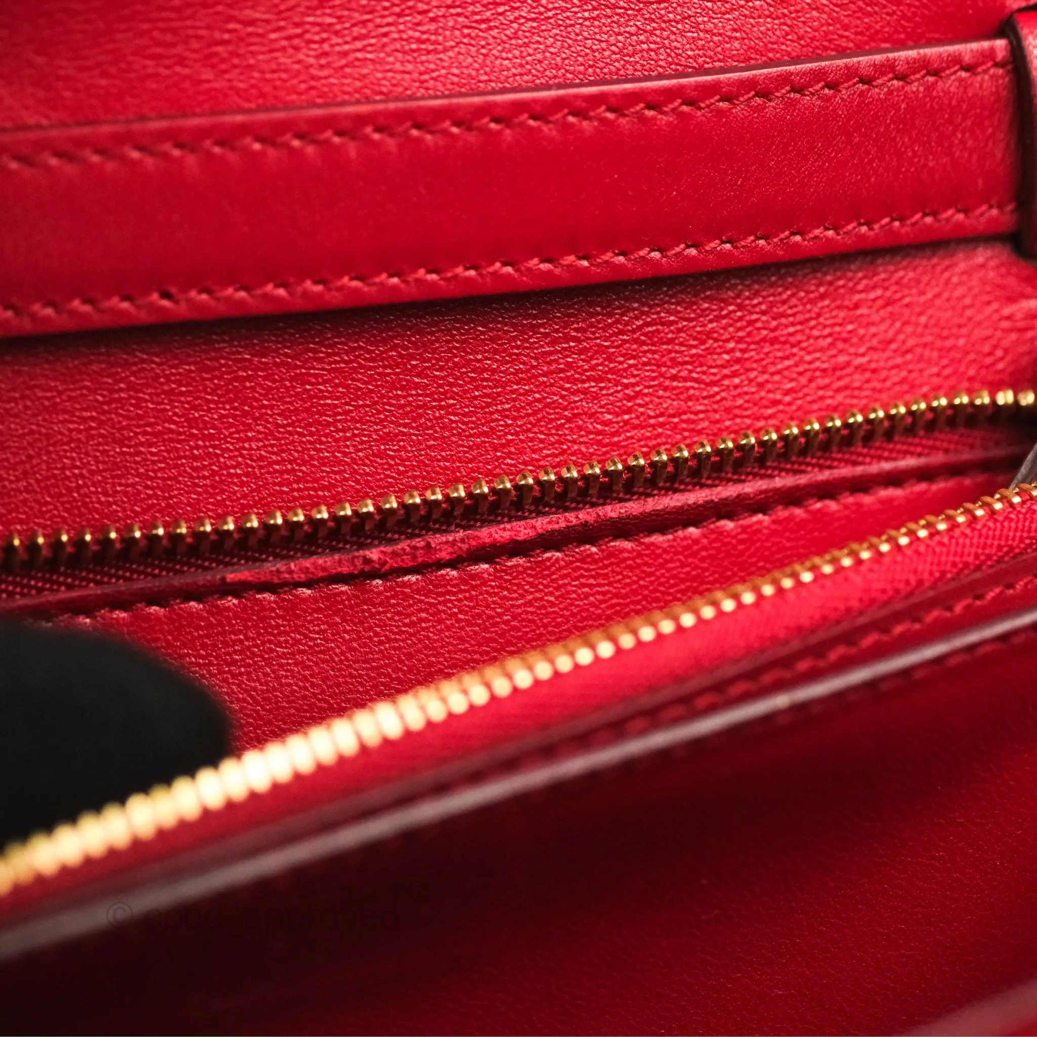 Celine Medium Classic Box Flap Red Calfskin