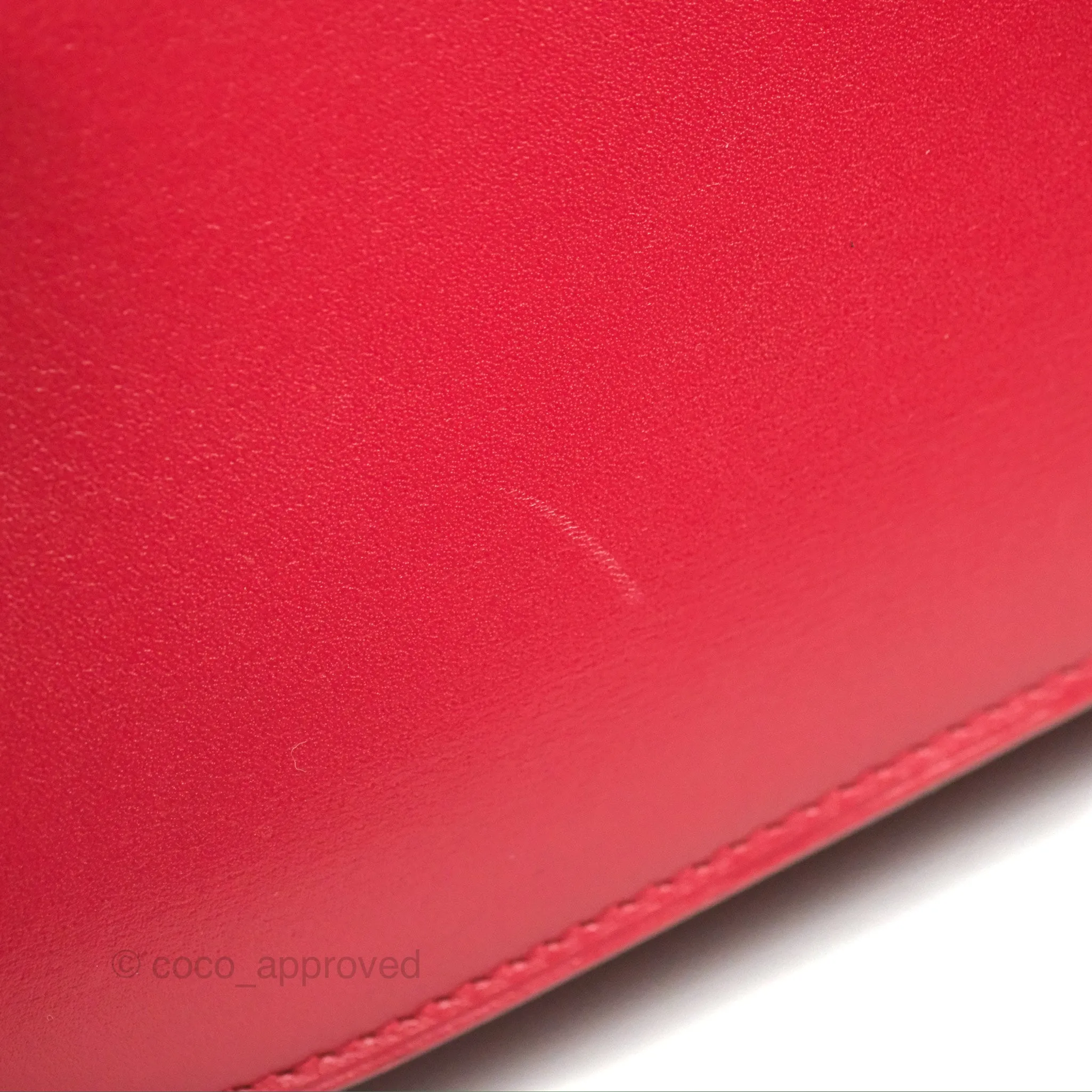 Celine Medium Classic Box Flap Red Calfskin
