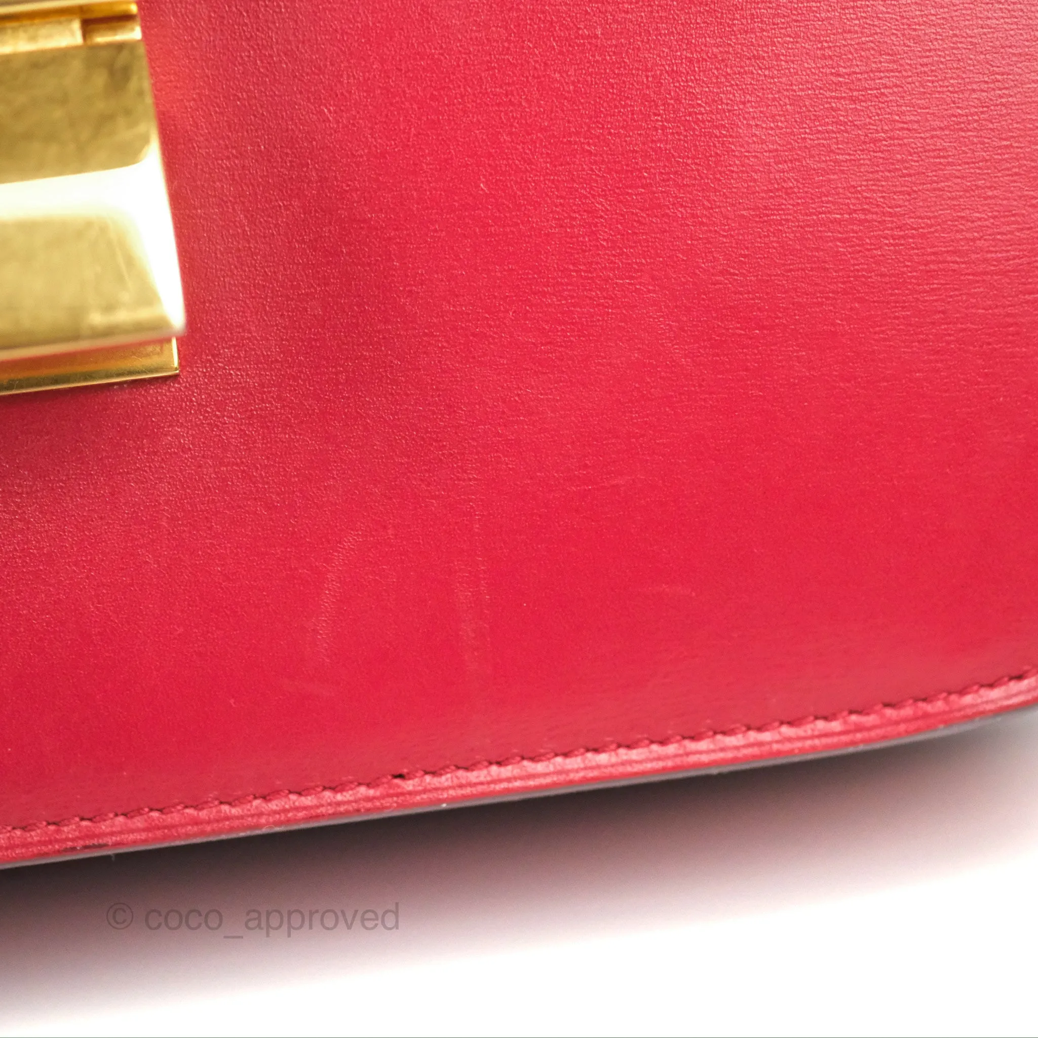 Celine Medium Classic Box Flap Red Calfskin