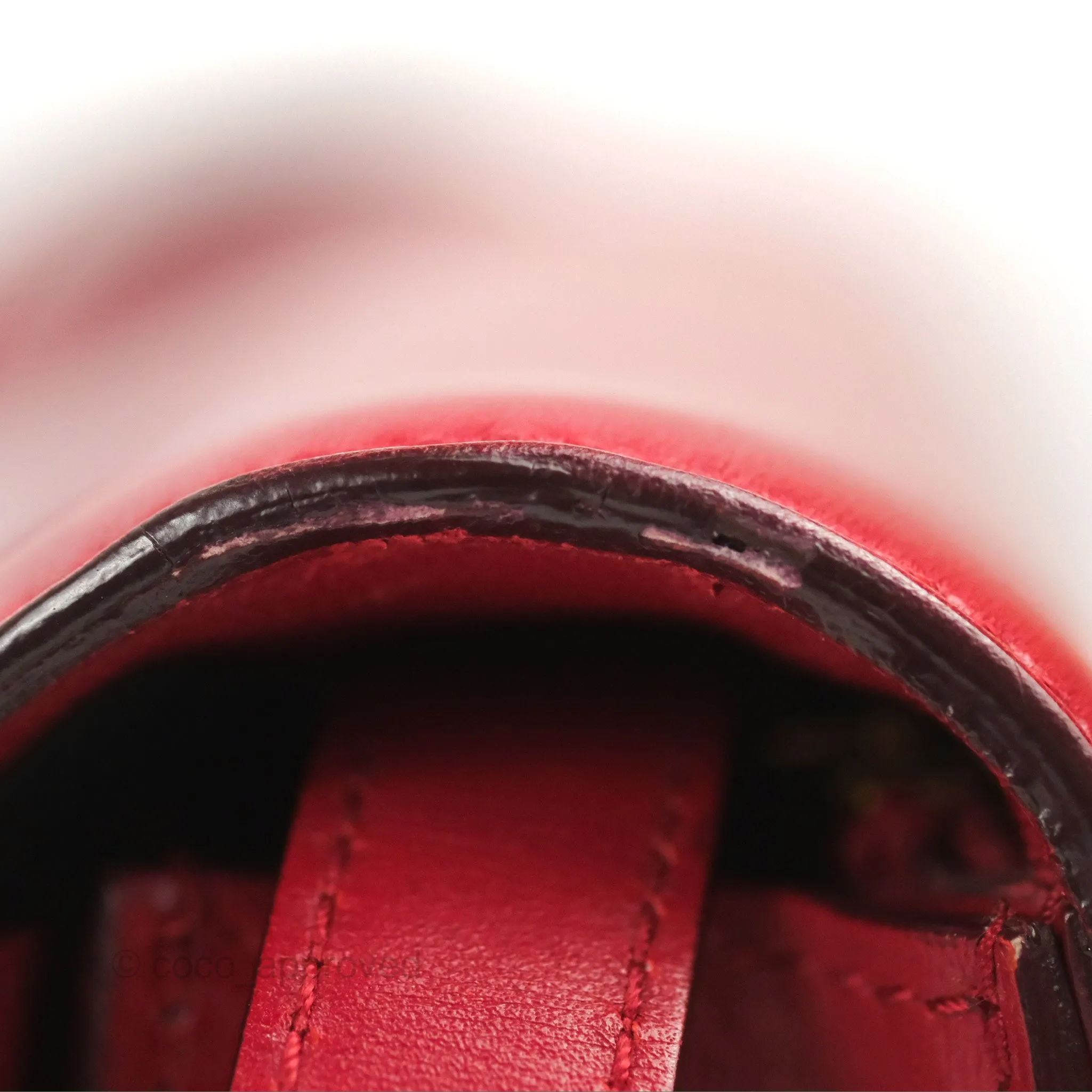 Celine Medium Classic Box Flap Red Calfskin