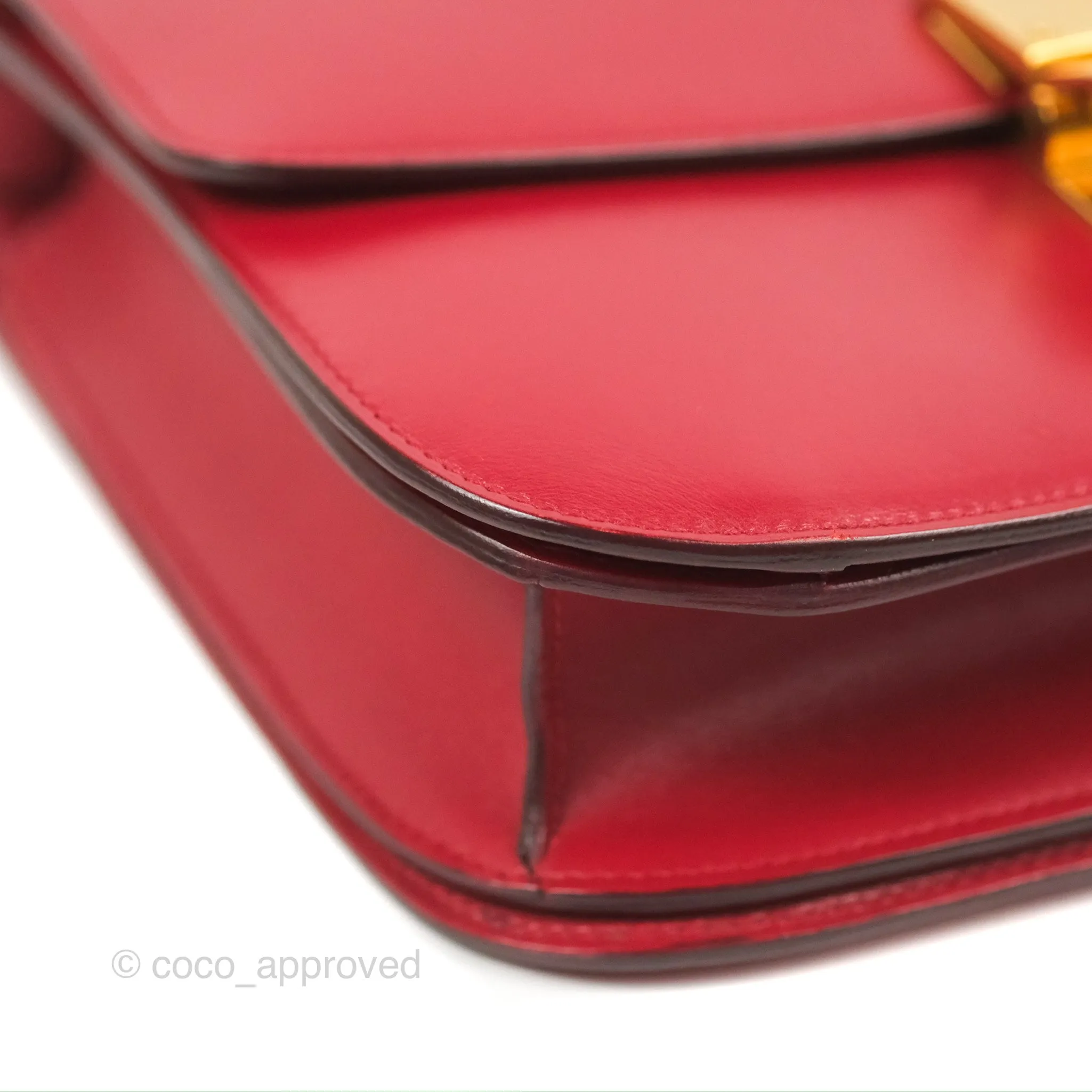 Celine Medium Classic Box Flap Red Calfskin