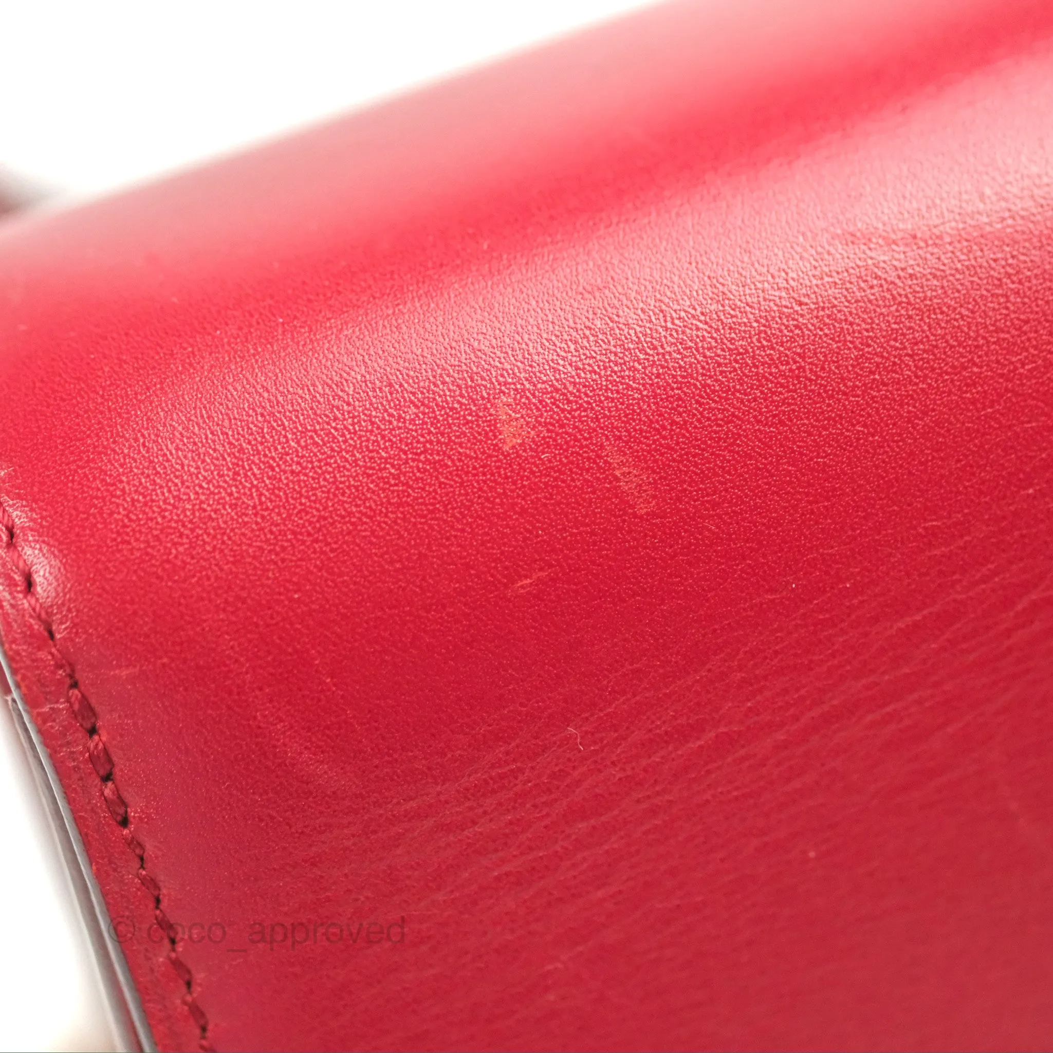 Celine Medium Classic Box Flap Red Calfskin