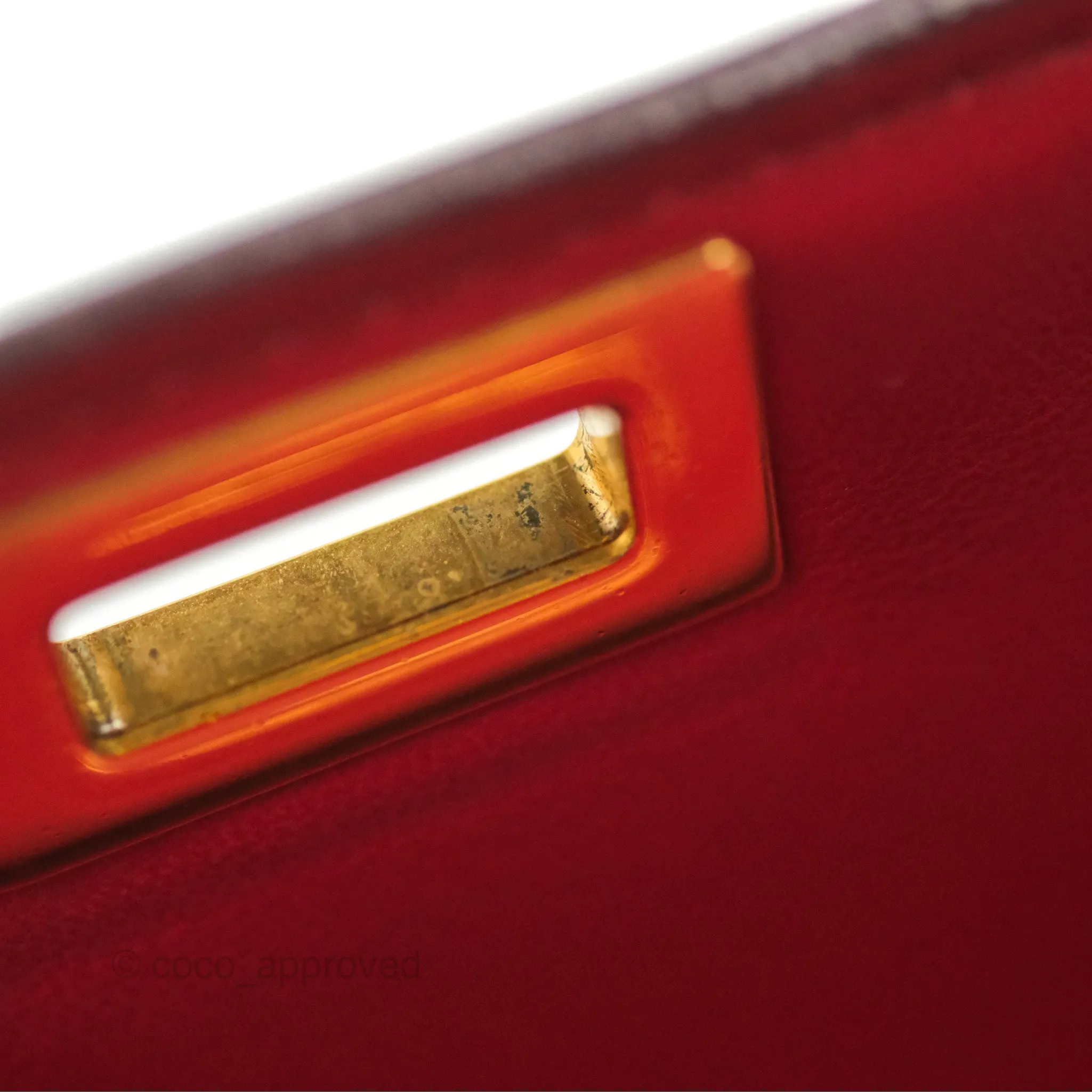 Celine Medium Classic Box Flap Red Calfskin