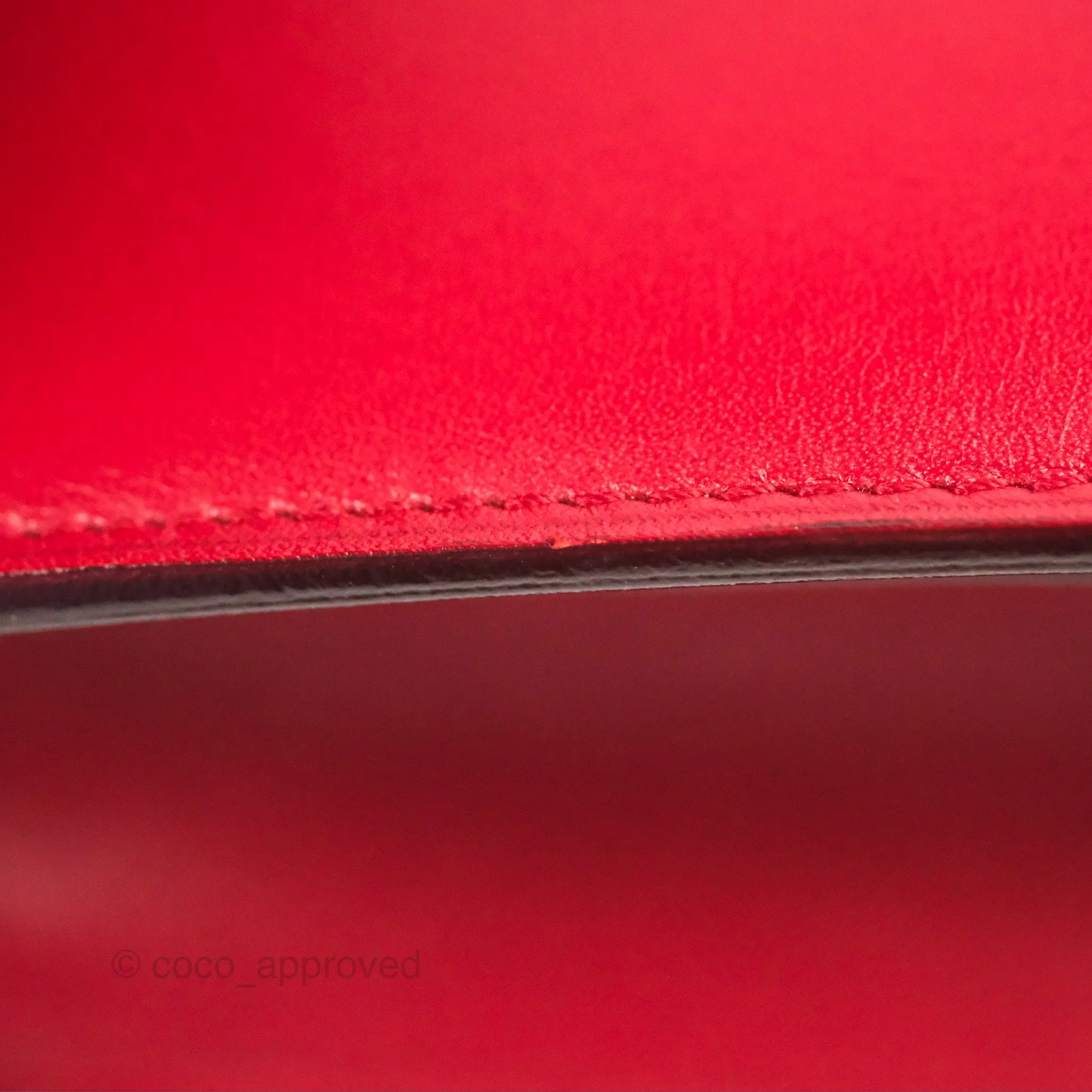 Celine Medium Classic Box Flap Red Calfskin