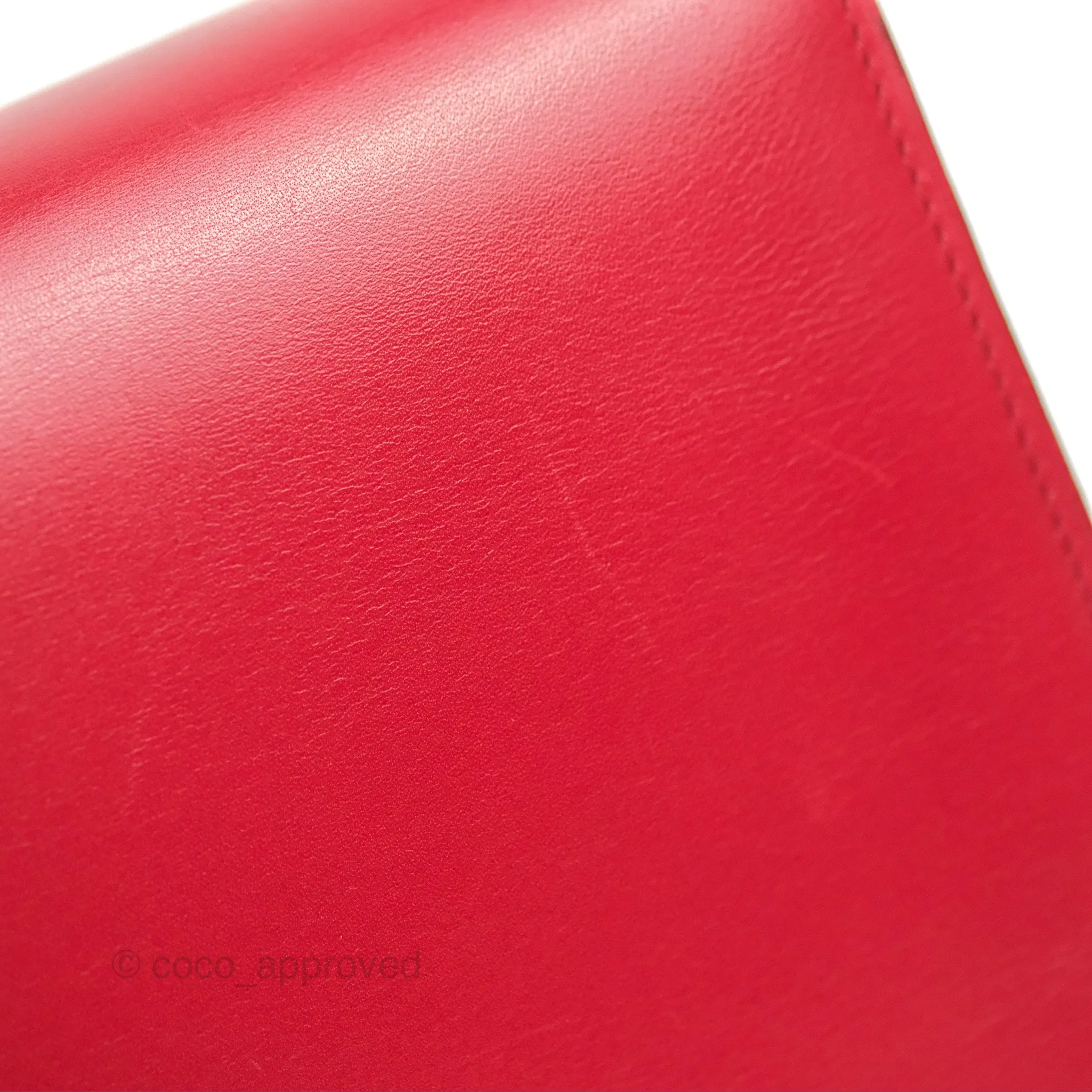 Celine Medium Classic Box Flap Red Calfskin