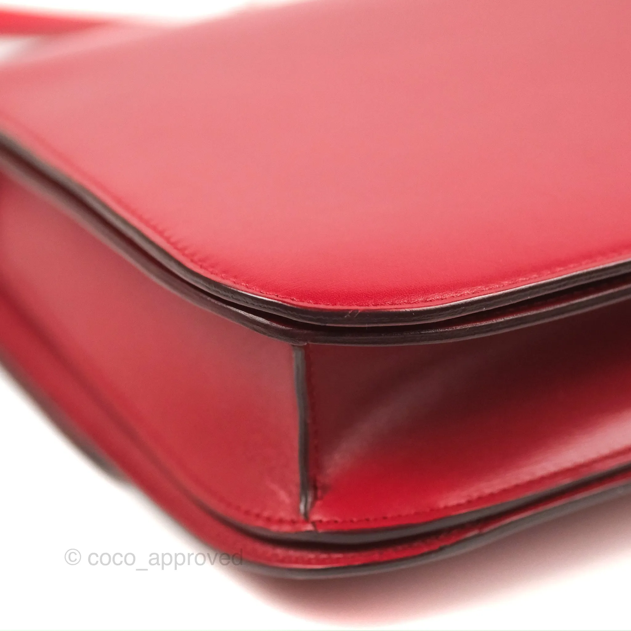 Celine Medium Classic Box Flap Red Calfskin