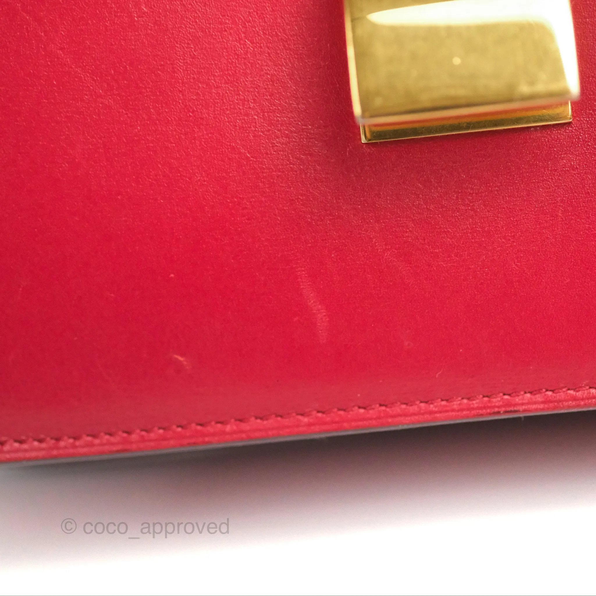 Celine Medium Classic Box Flap Red Calfskin