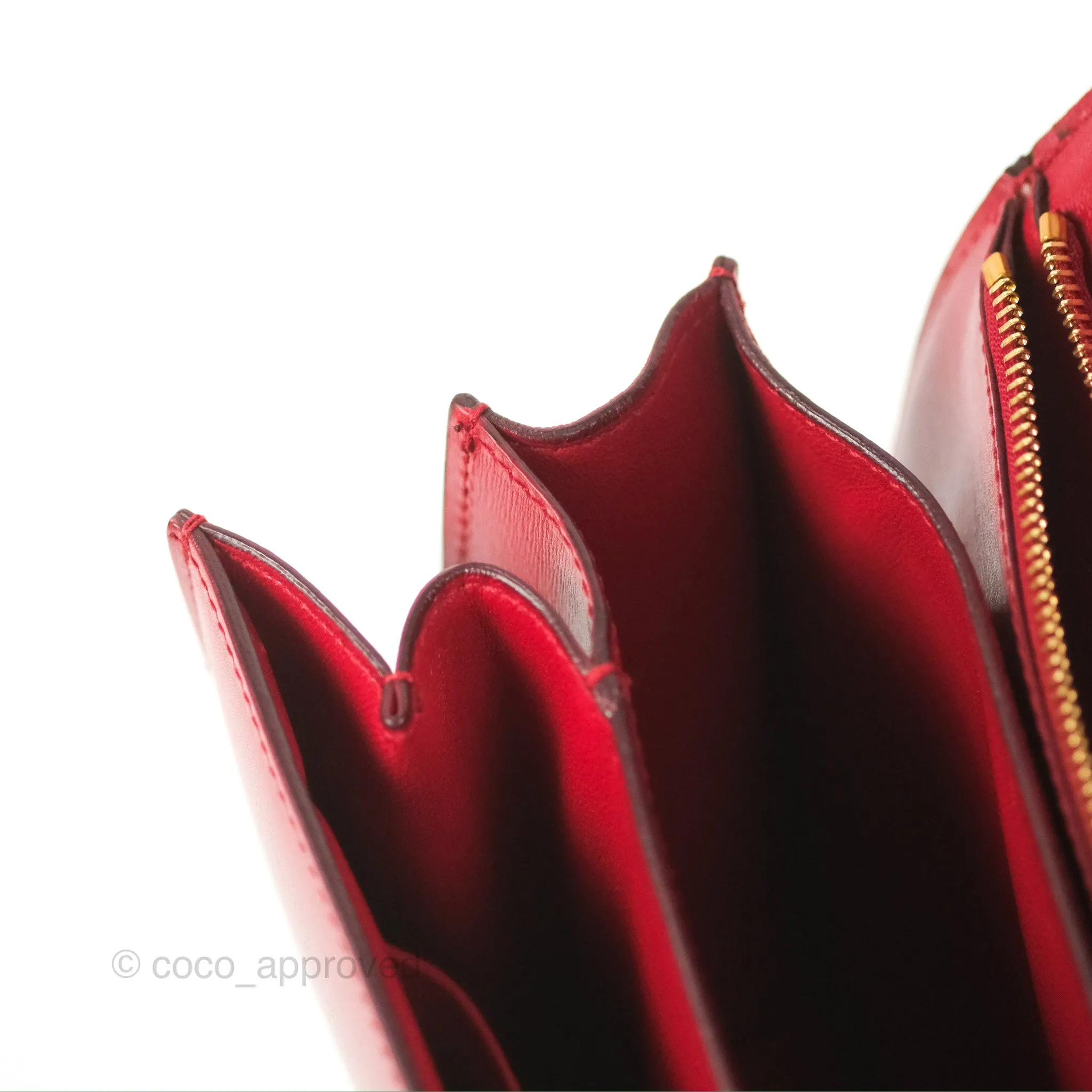 Celine Medium Classic Box Flap Red Calfskin