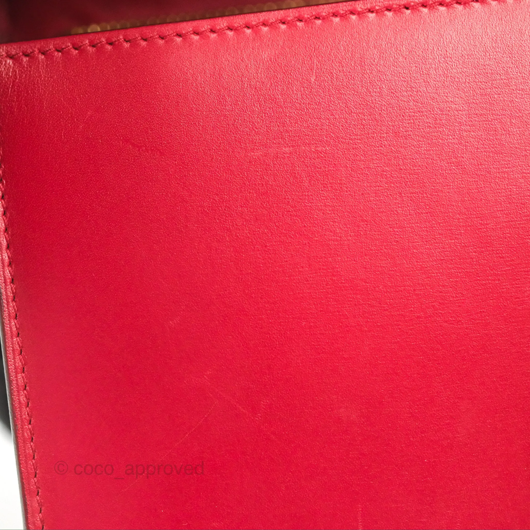 Celine Medium Classic Box Flap Red Calfskin