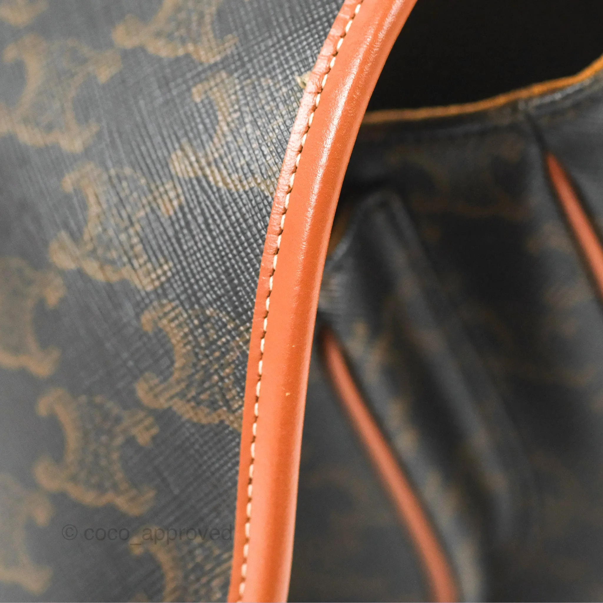 Celine Medium Folco Bag Triomphe Canvas Tan