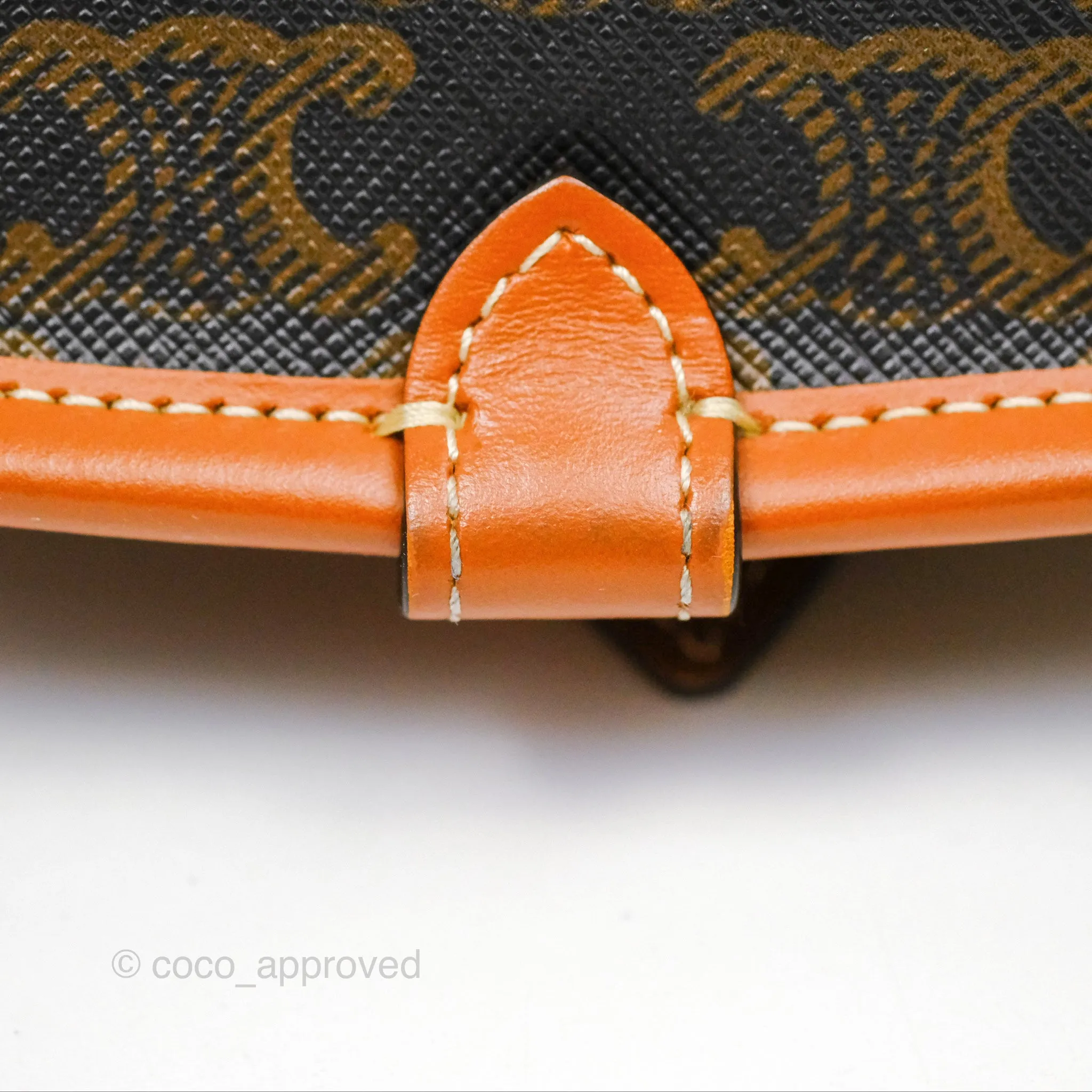 Celine Medium Folco Bag Triomphe Canvas Tan