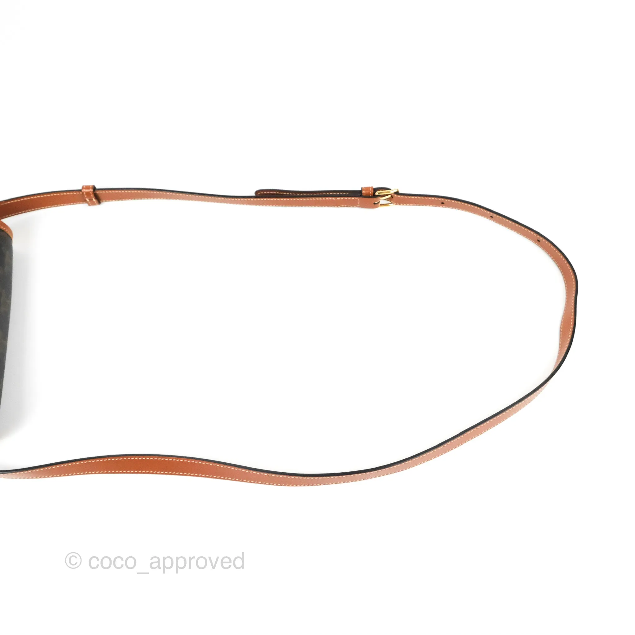 Celine Medium Folco Bag Triomphe Canvas Tan