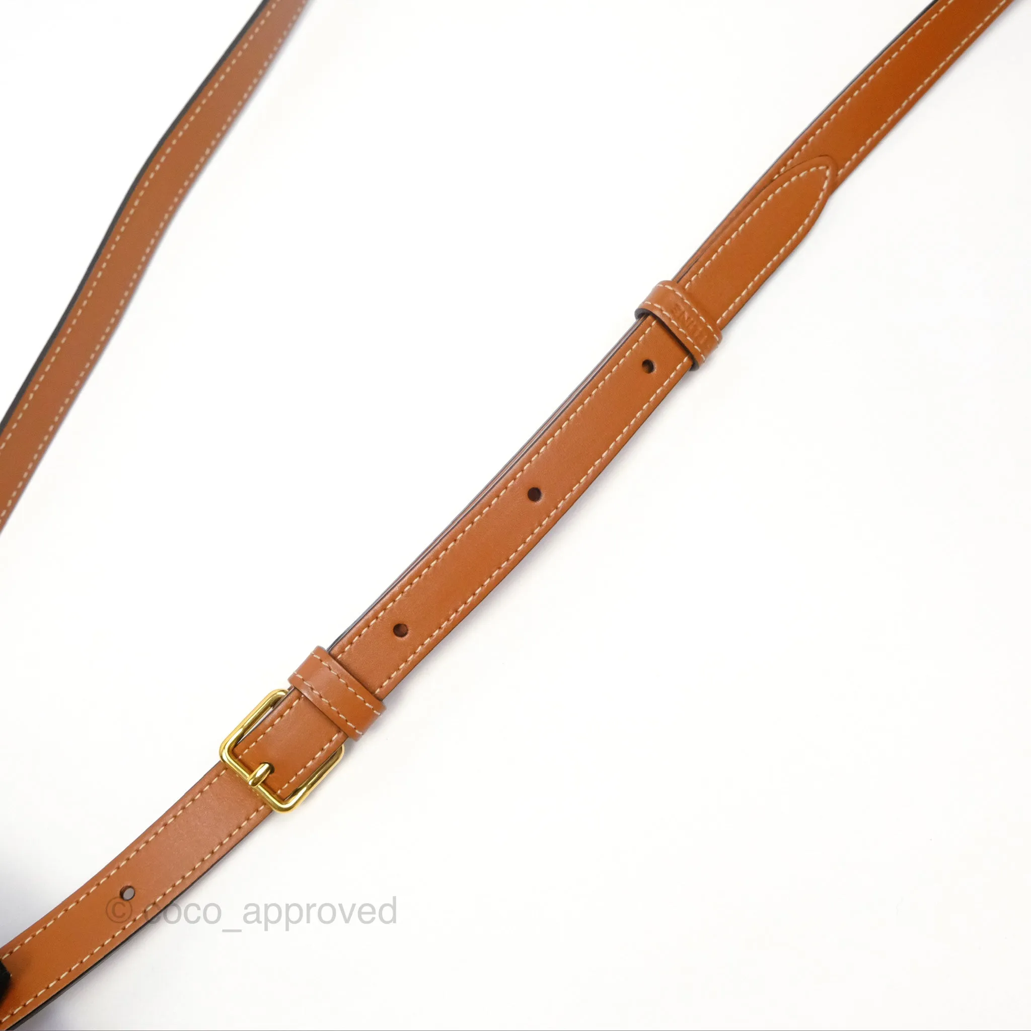Celine Medium Folco Bag Triomphe Canvas Tan