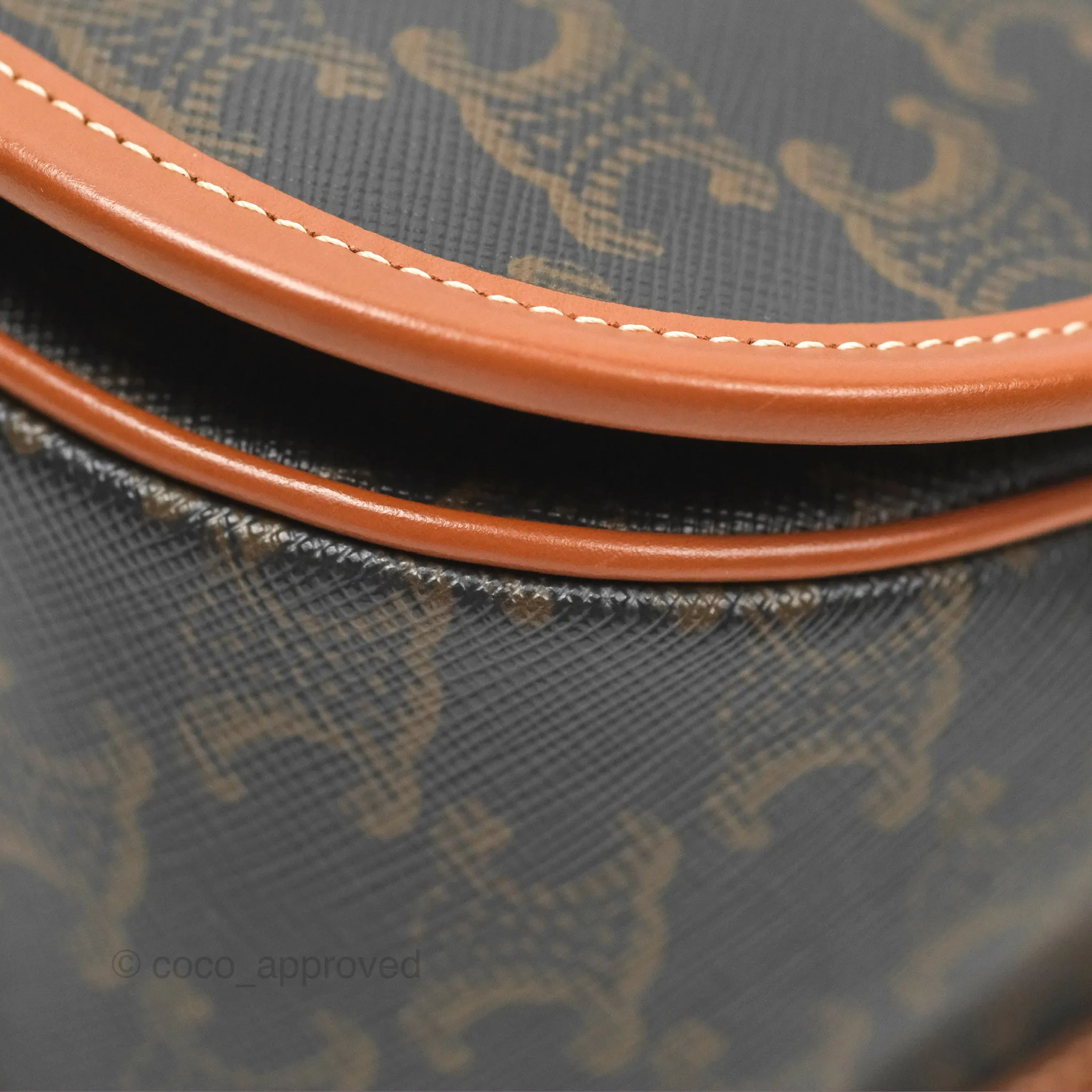Celine Medium Folco Bag Triomphe Canvas Tan