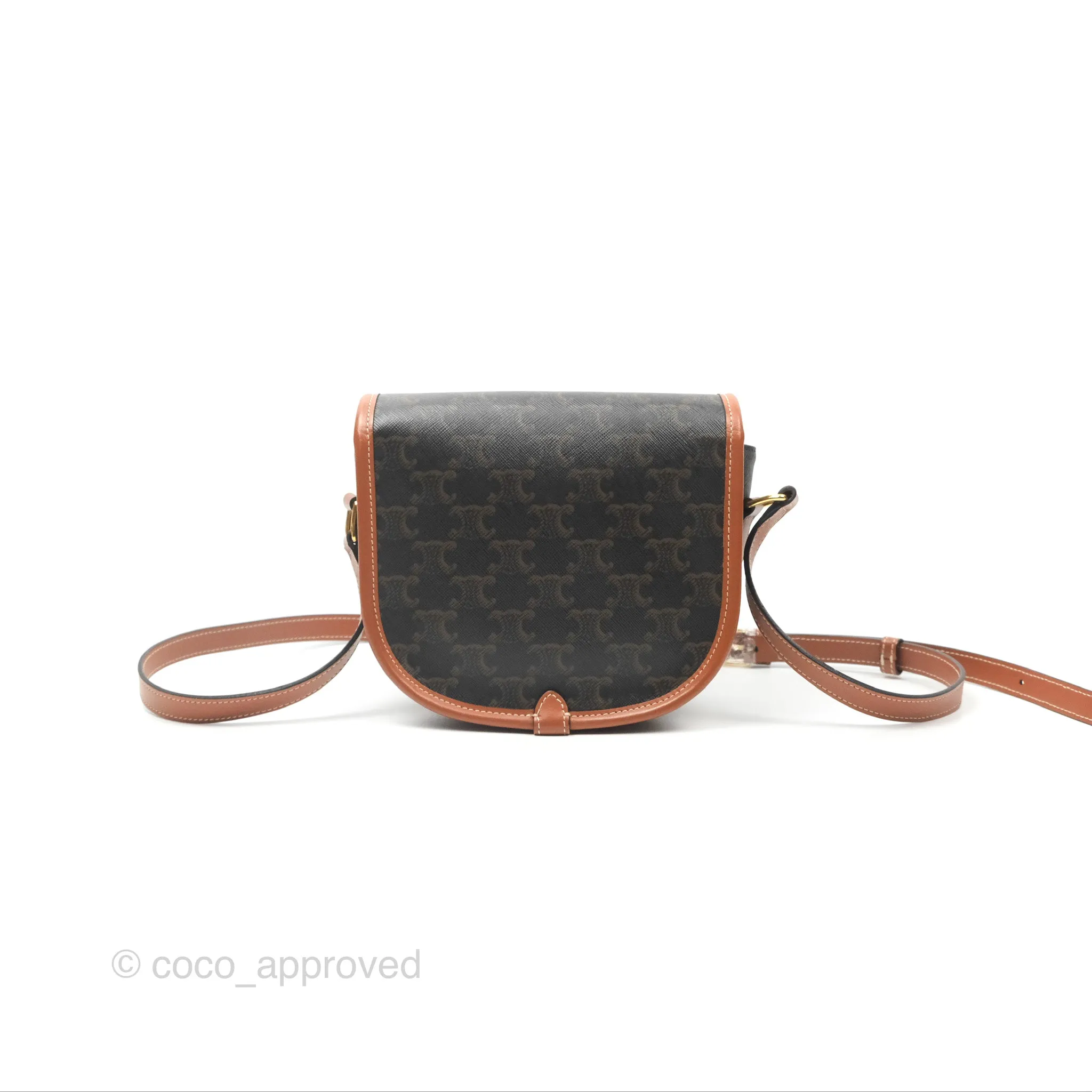 Celine Medium Folco Bag Triomphe Canvas Tan