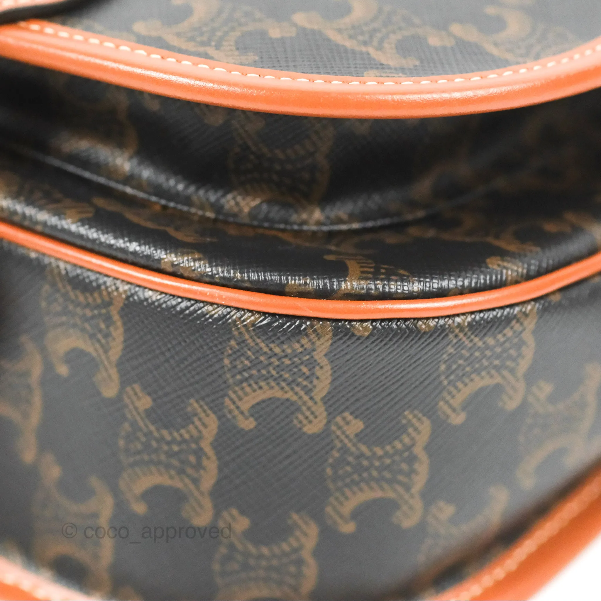 Celine Medium Folco Bag Triomphe Canvas Tan
