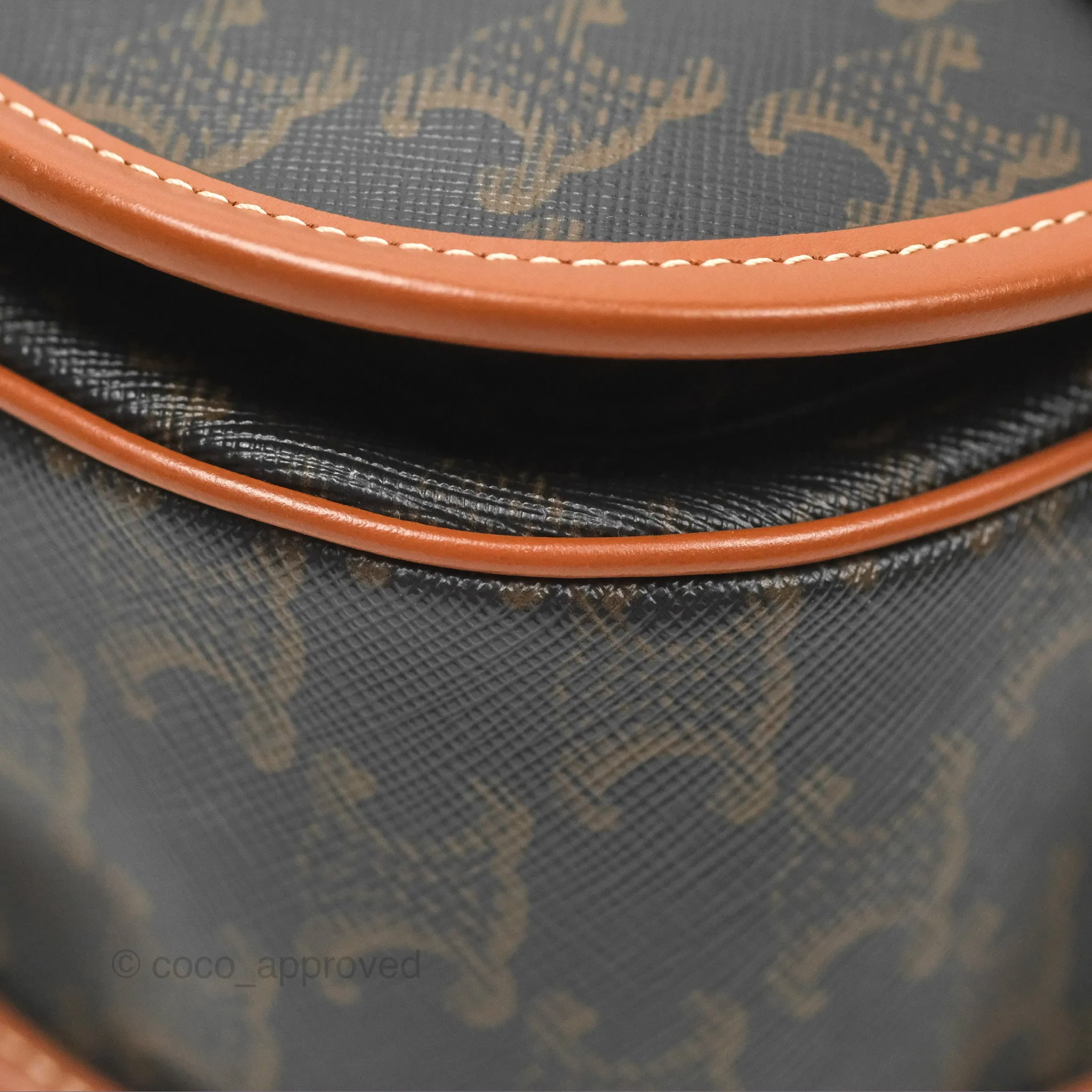 Celine Medium Folco Bag Triomphe Canvas Tan