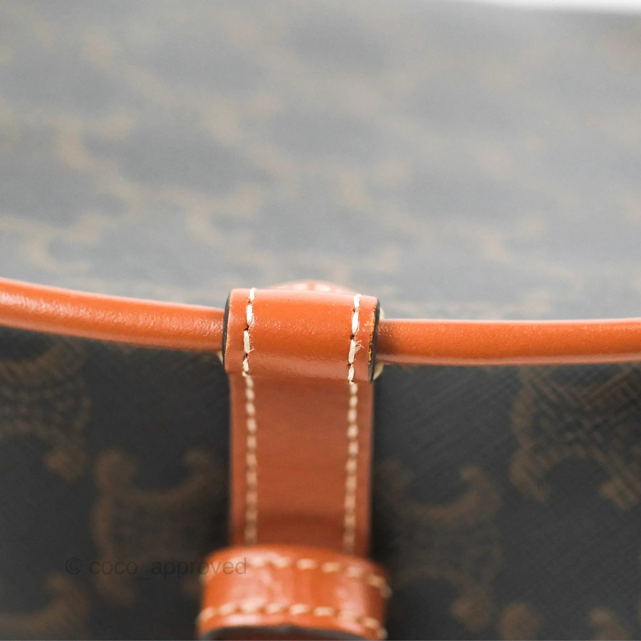 Celine Medium Folco Bag Triomphe Canvas Tan
