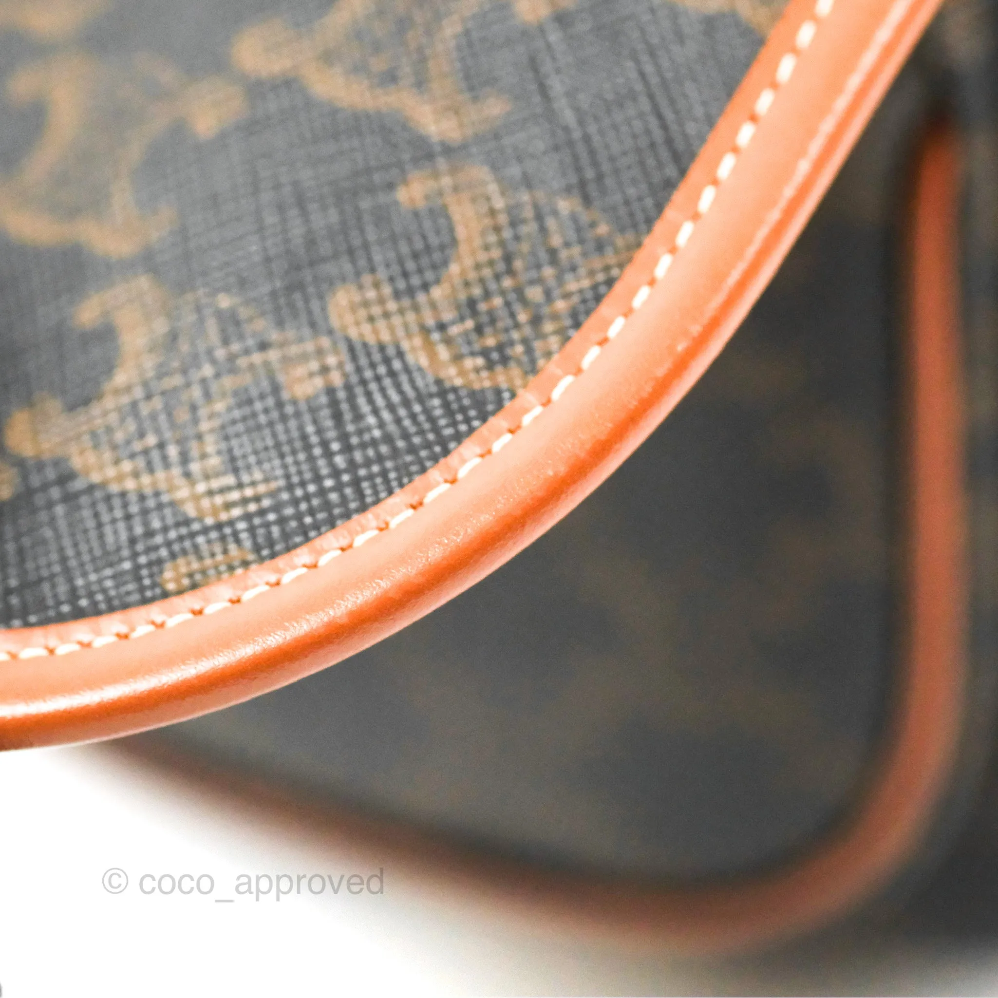 Celine Medium Folco Bag Triomphe Canvas Tan