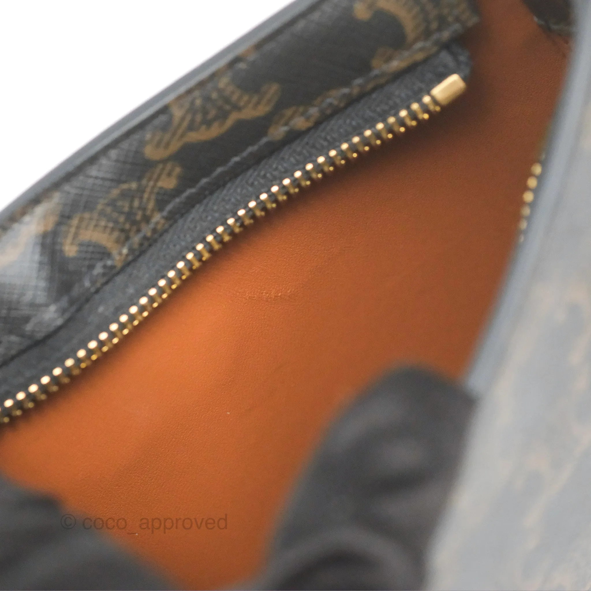 Celine Medium Tilly Bag In Triomphe Canvas and Calfskin Tan