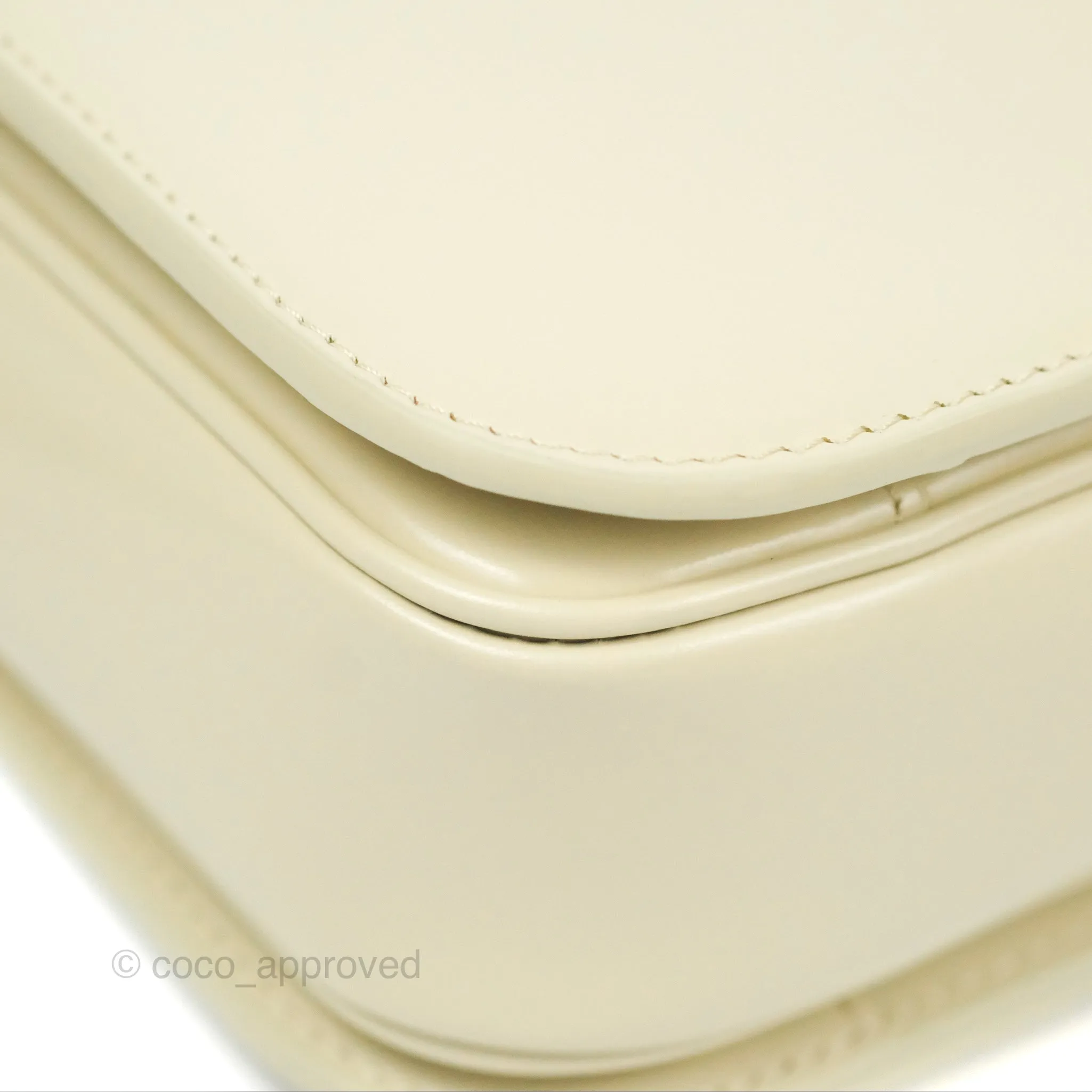 Celine Medium Triomphe Bag Limestone Shiny Calfskin
