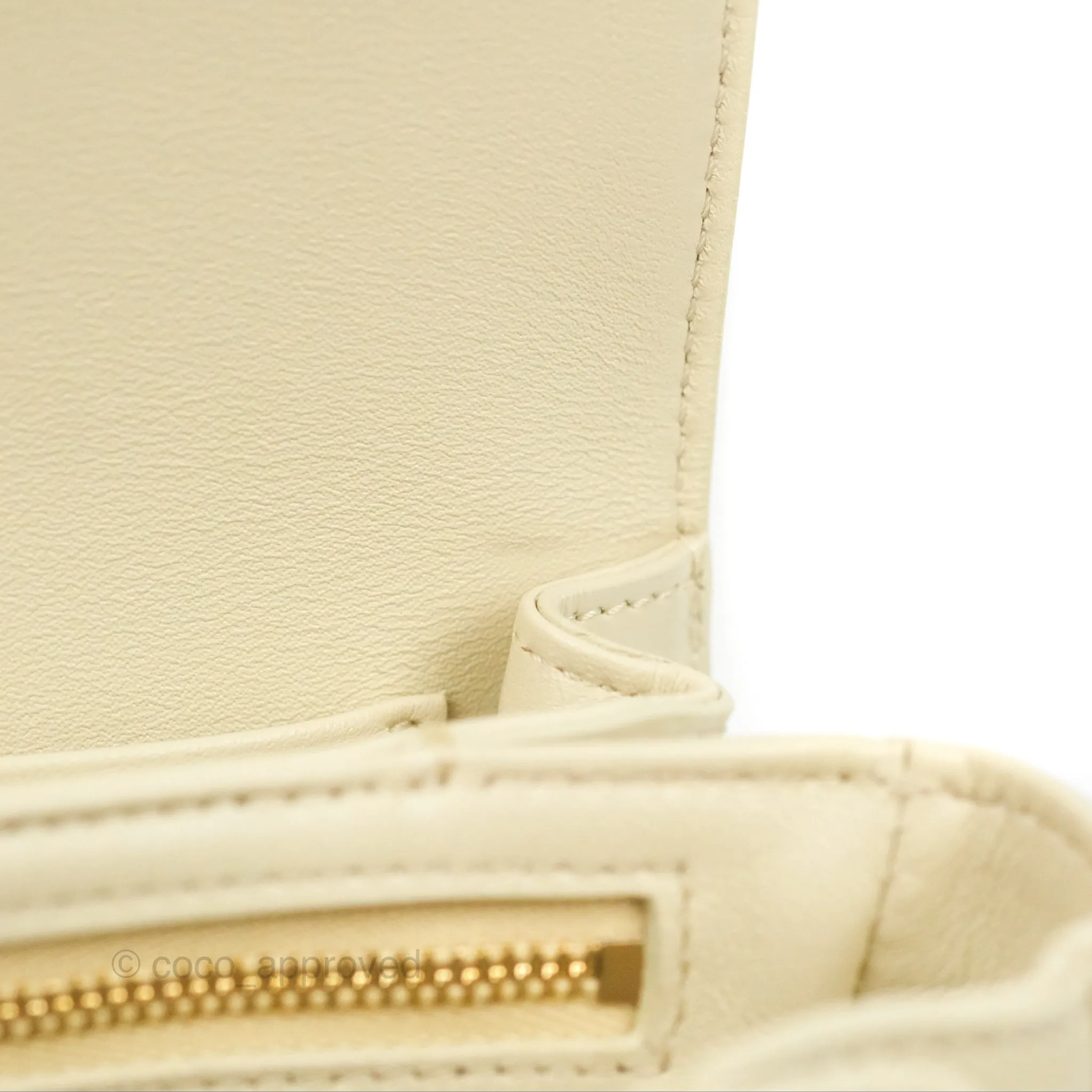 Celine Medium Triomphe Bag Limestone Shiny Calfskin