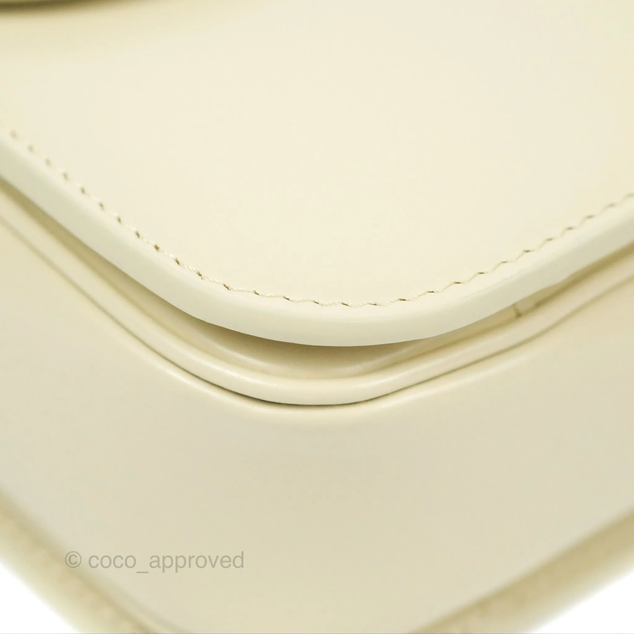 Celine Medium Triomphe Bag Limestone Shiny Calfskin