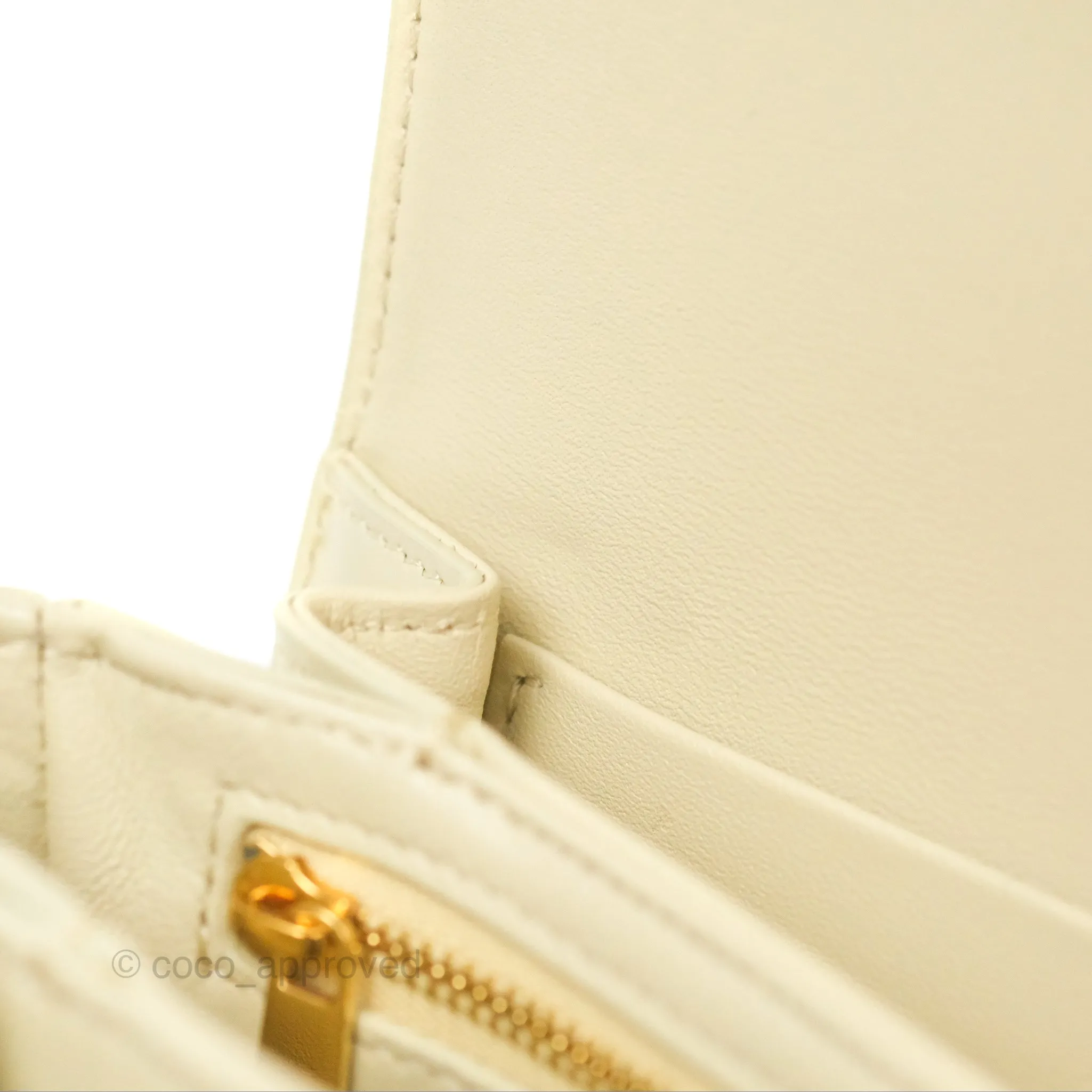 Celine Medium Triomphe Bag Limestone Shiny Calfskin