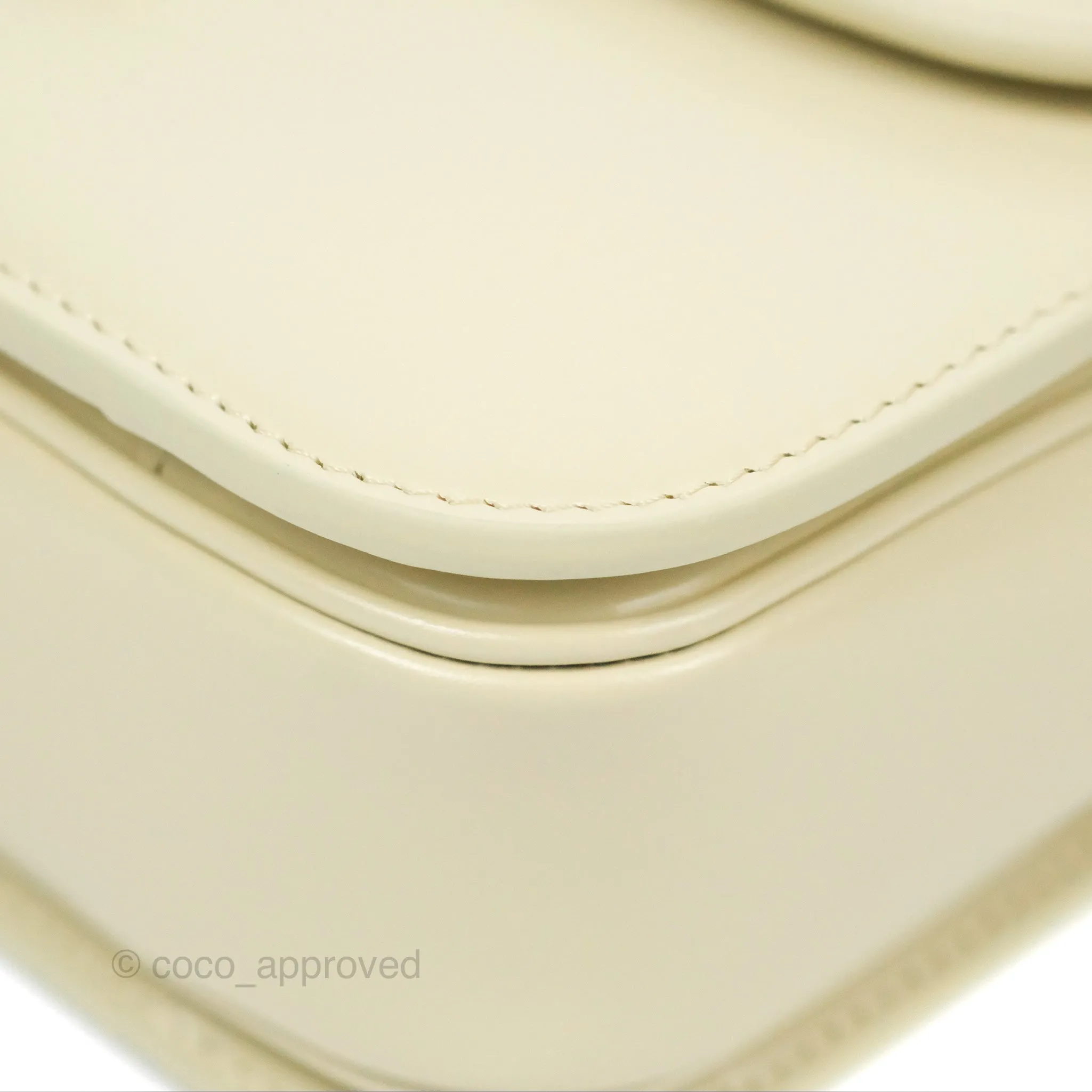 Celine Medium Triomphe Bag Limestone Shiny Calfskin