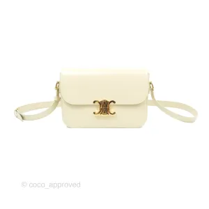 Celine Medium Triomphe Bag Limestone Shiny Calfskin