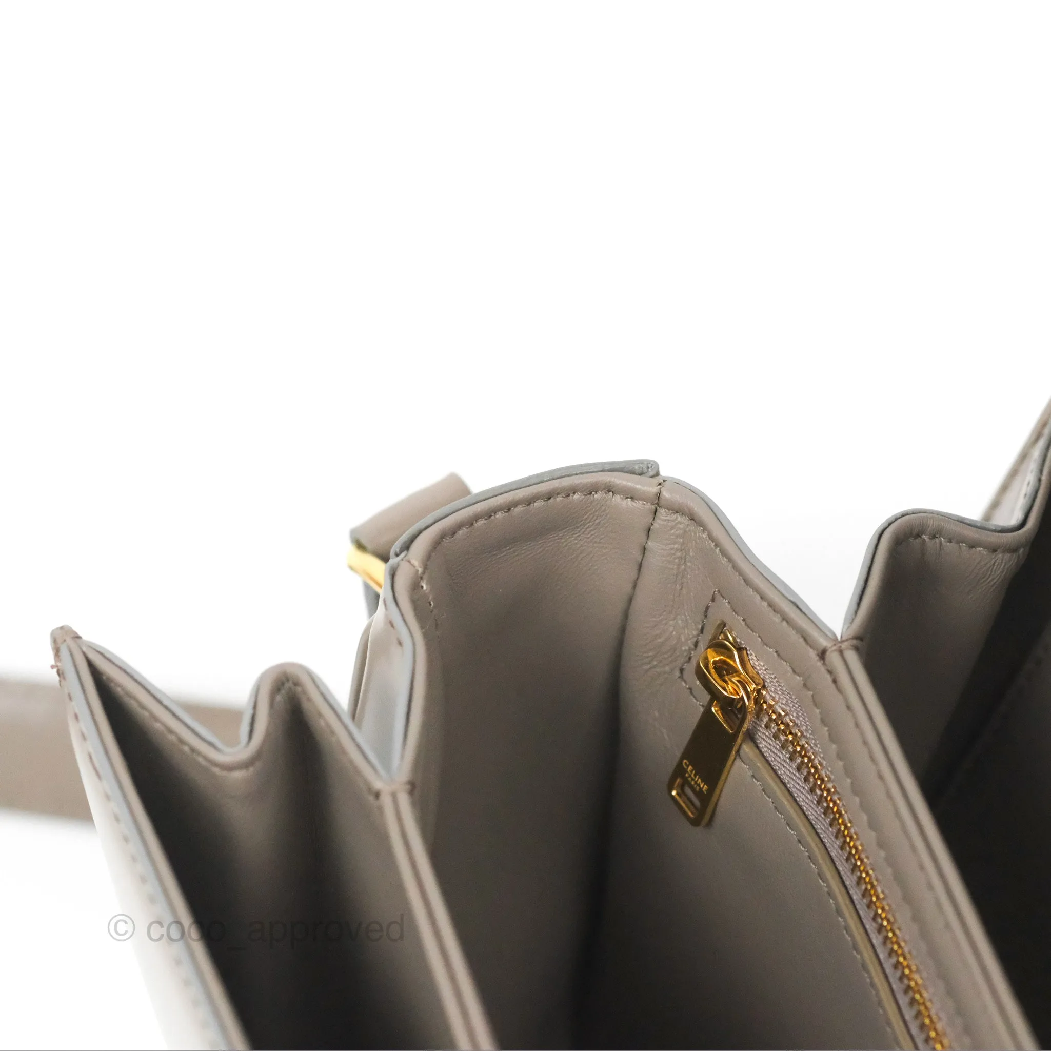 Celine Medium Triomphe Bag Pebble Shiny Calfskin
