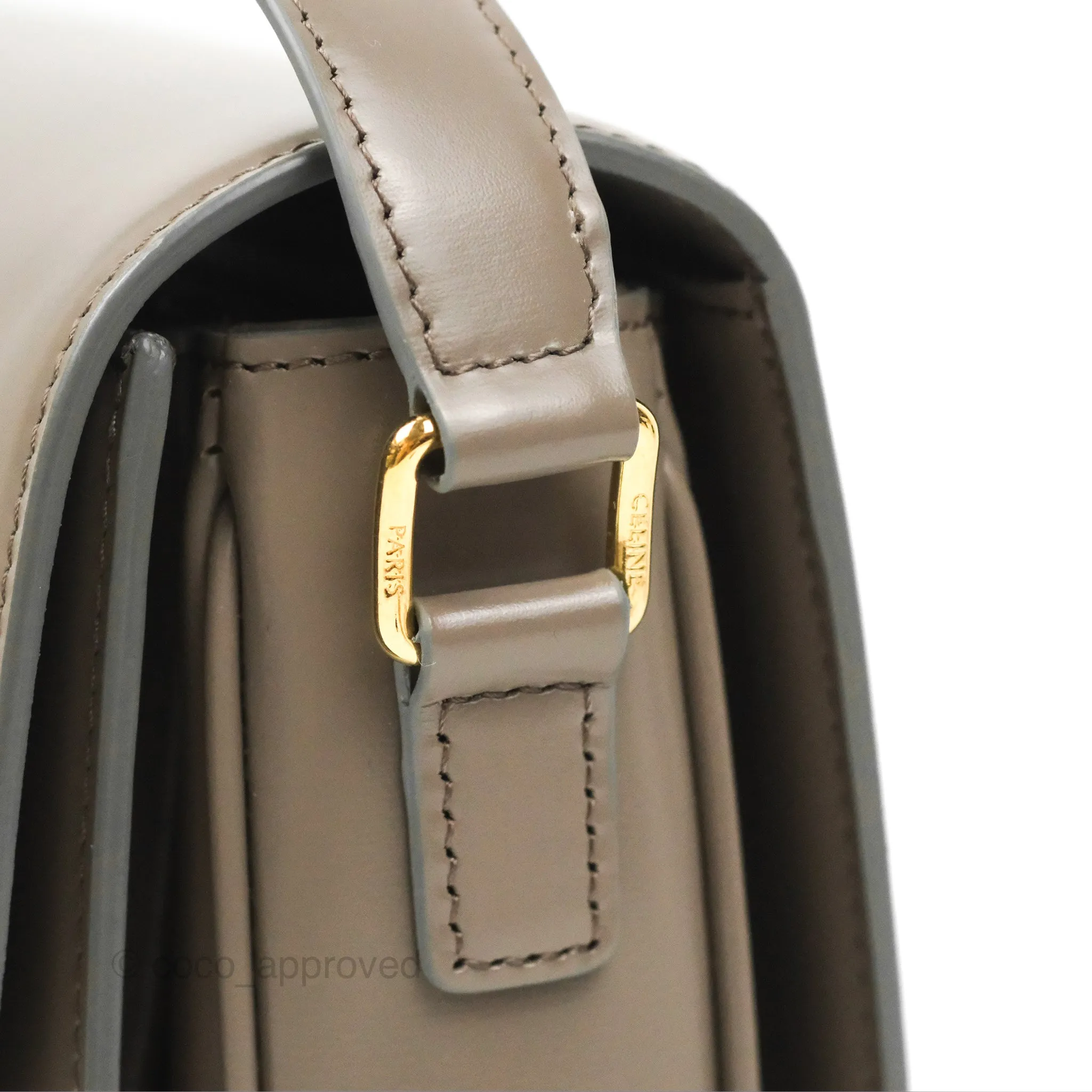 Celine Medium Triomphe Bag Pebble Shiny Calfskin
