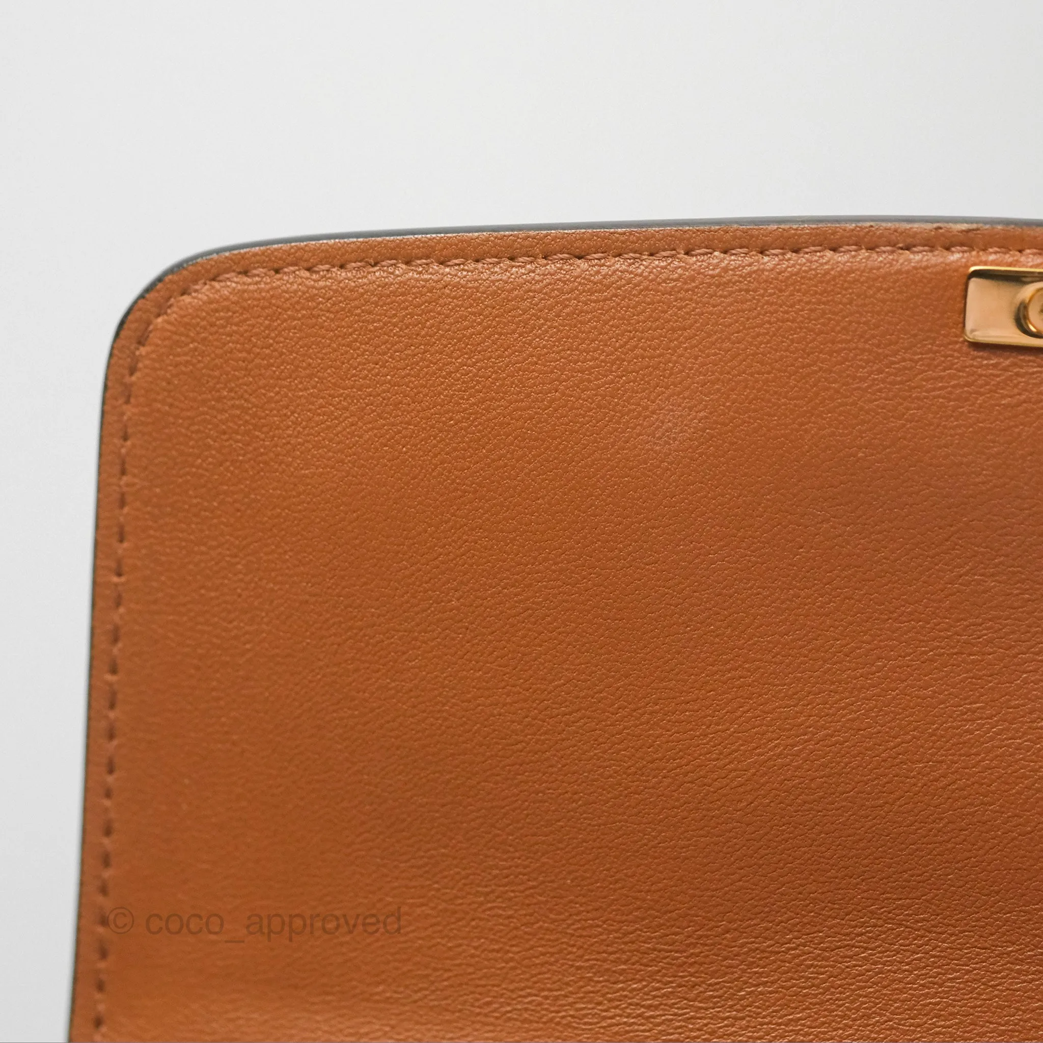 Celine Medium Triomphe Bag Triomphe Canvas Tan Calfskin