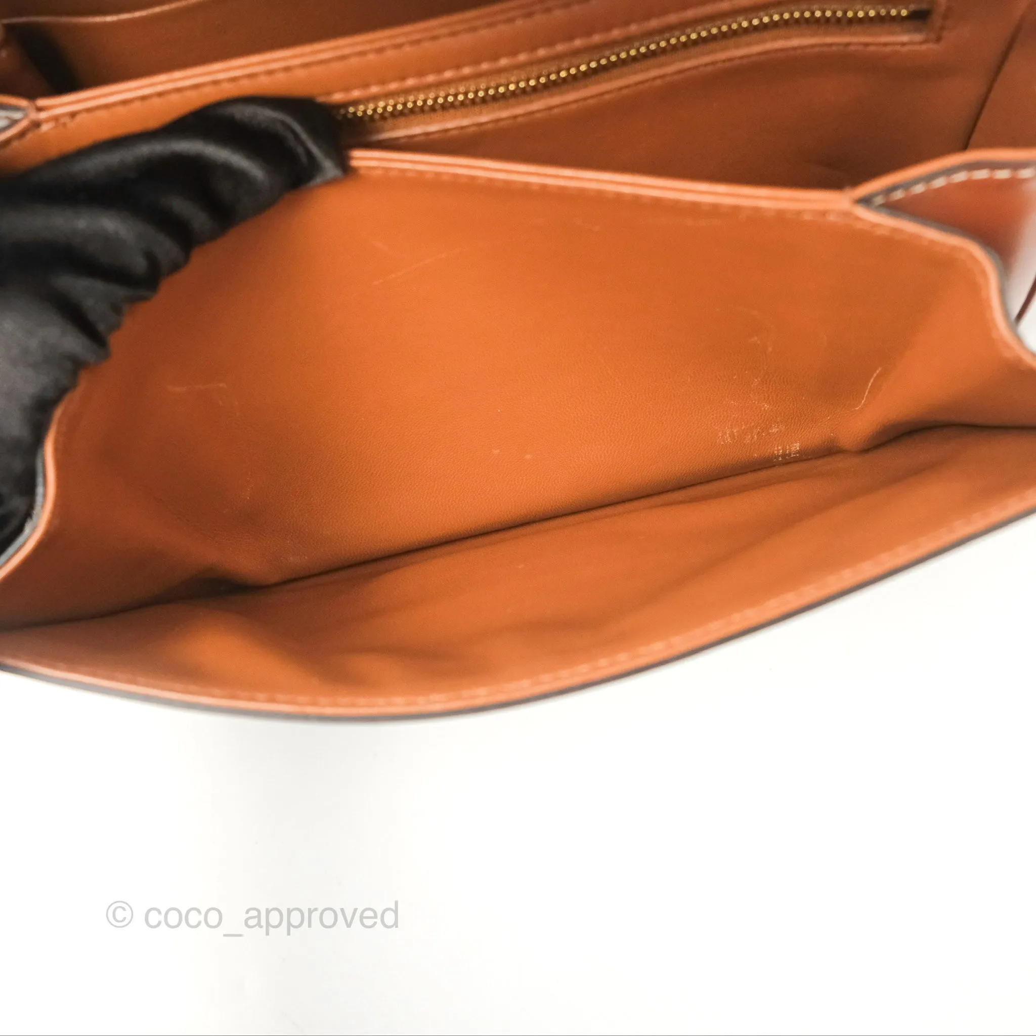 Celine Medium Triomphe Bag Triomphe Canvas Tan Calfskin