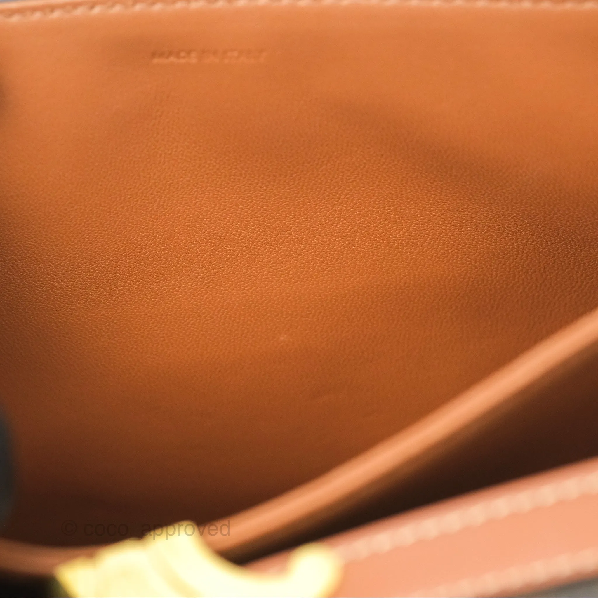 Celine Medium Triomphe Bag Triomphe Canvas Tan Calfskin