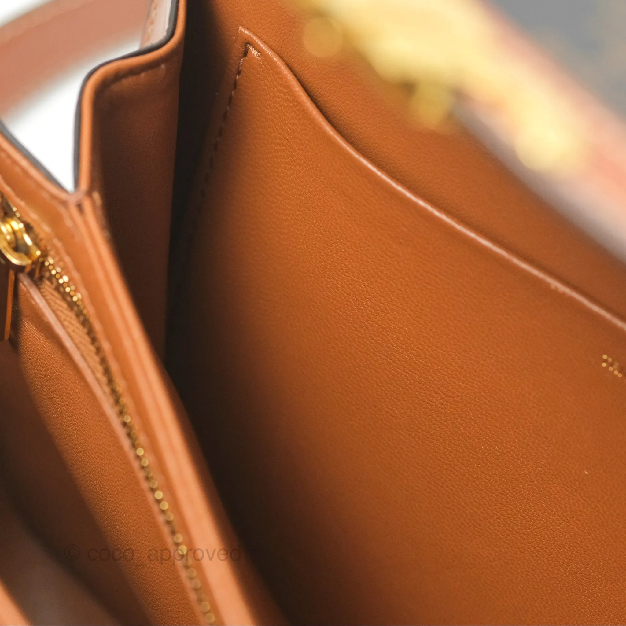 Celine Medium Triomphe Bag Triomphe Canvas Tan Calfskin