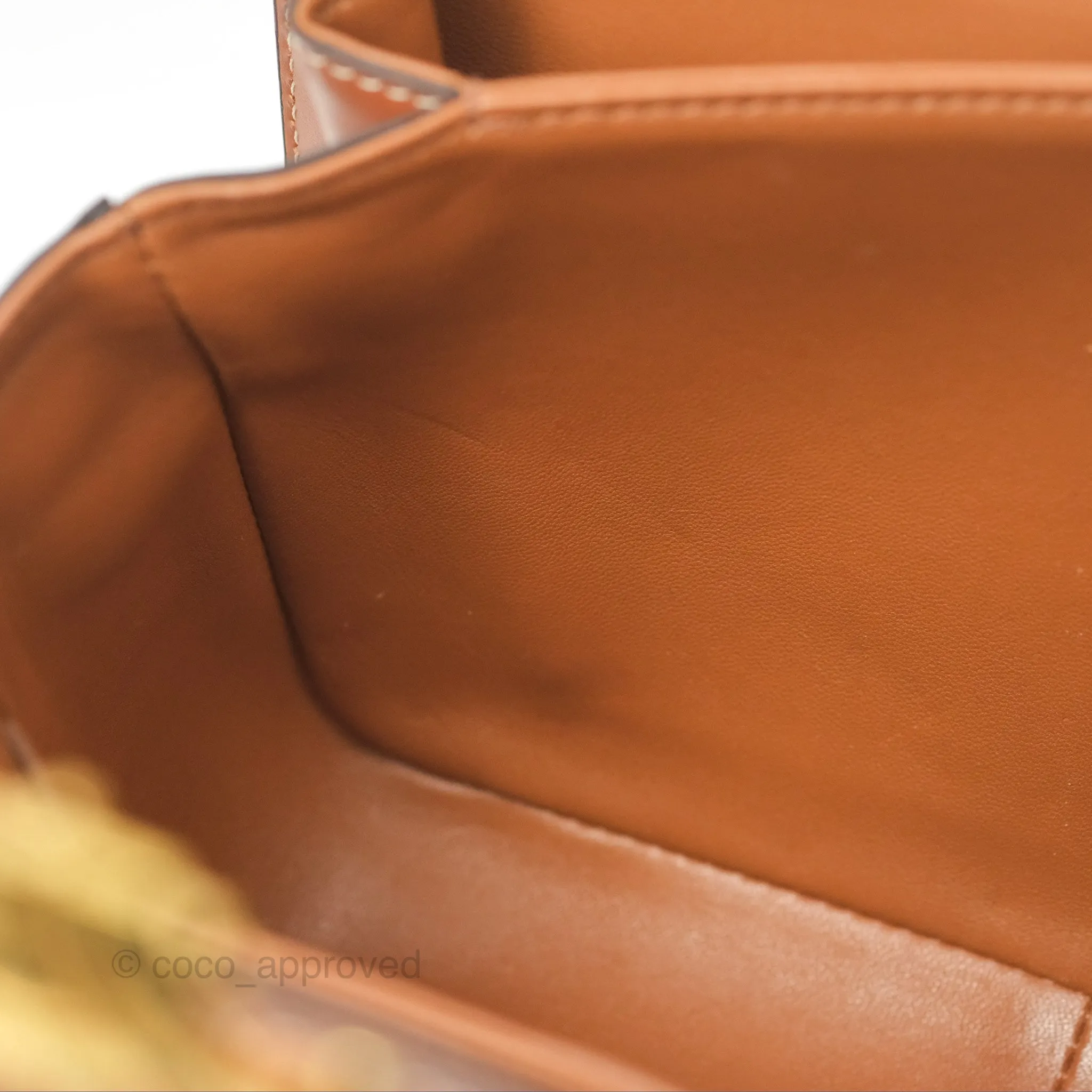 Celine Medium Triomphe Bag Triomphe Canvas Tan Calfskin