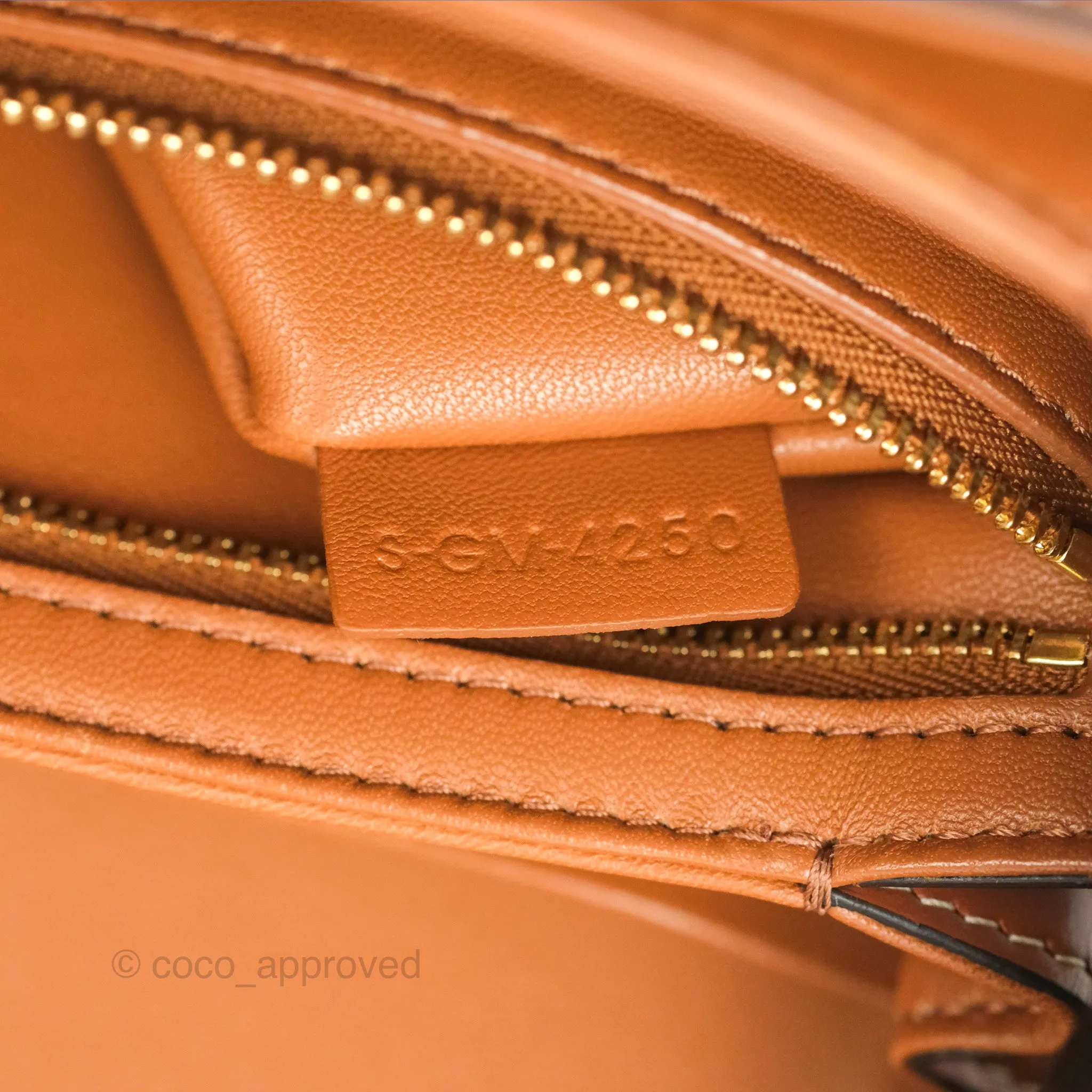 Celine Medium Triomphe Bag Triomphe Canvas Tan Calfskin