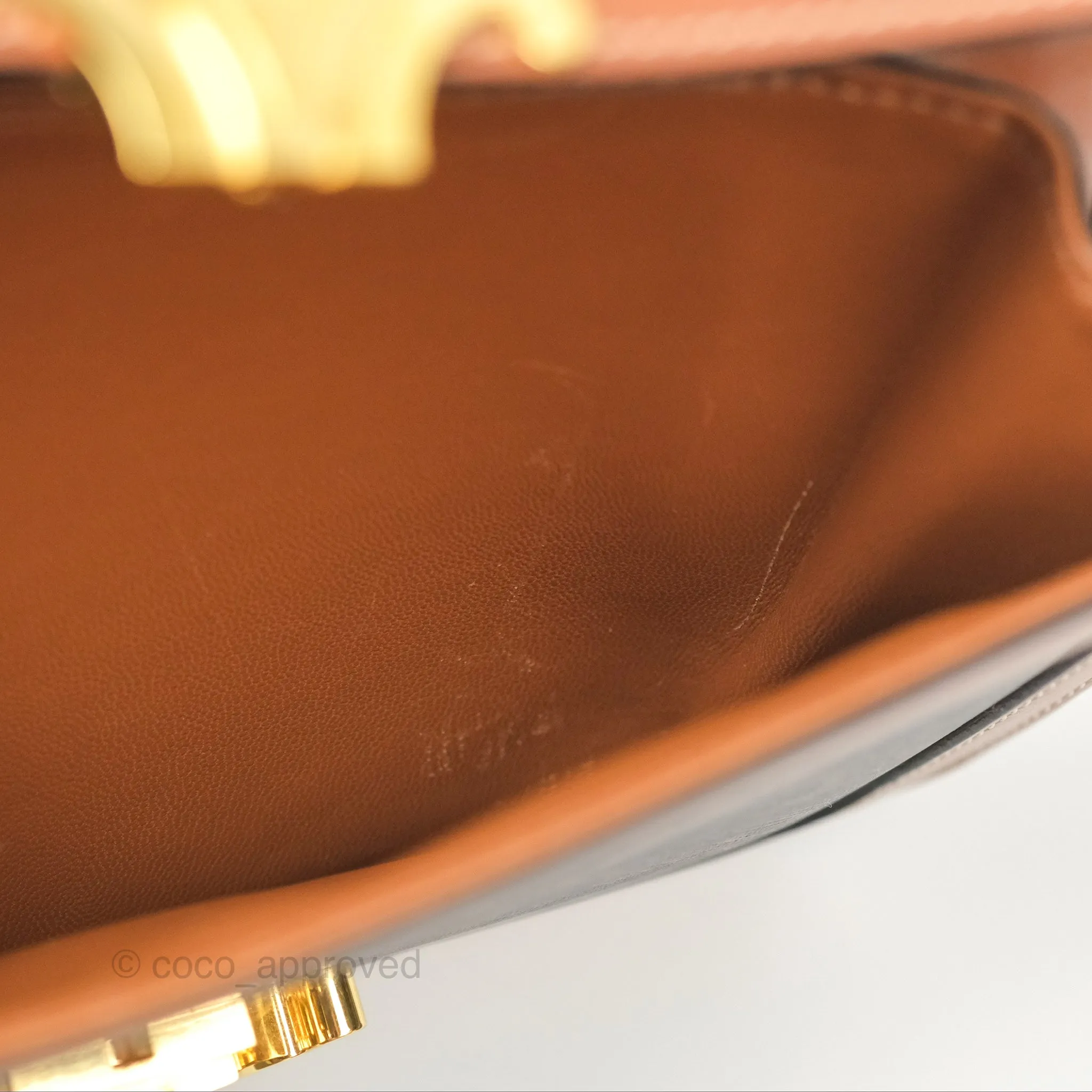 Celine Medium Triomphe Bag Triomphe Canvas Tan Calfskin