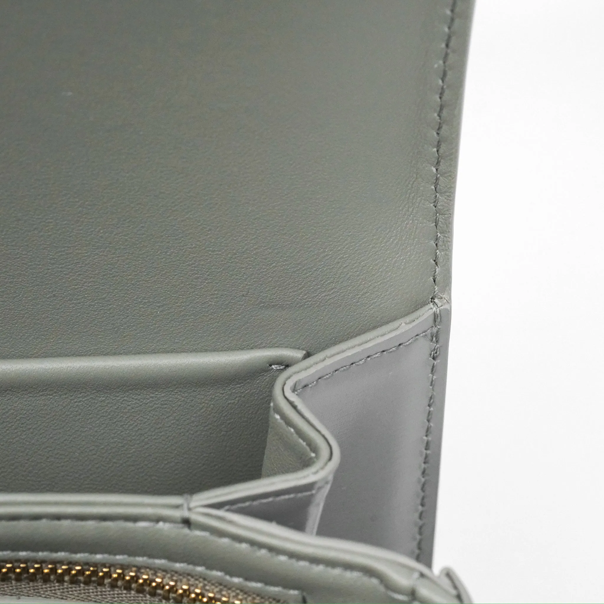 Celine Medium Triomphe Bag Zinc Shiny Calfskin