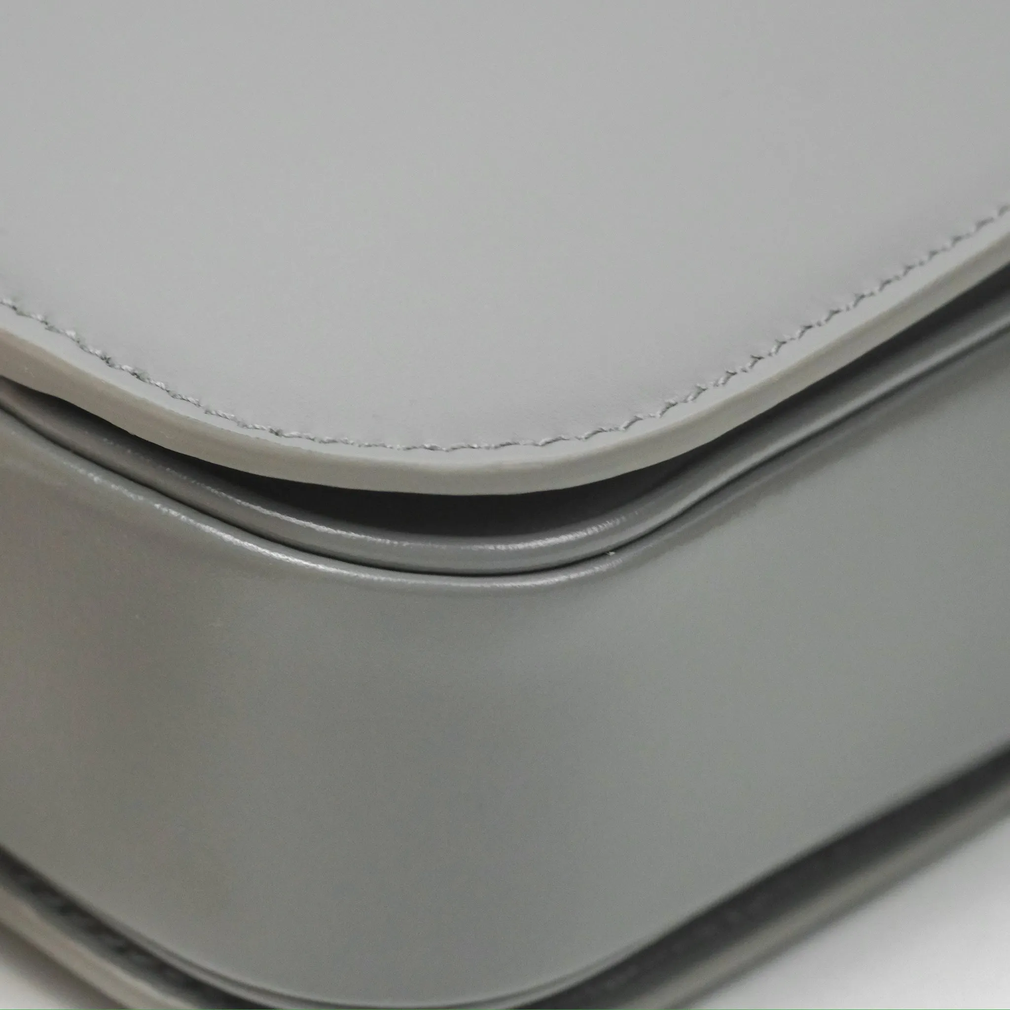 Celine Medium Triomphe Bag Zinc Shiny Calfskin
