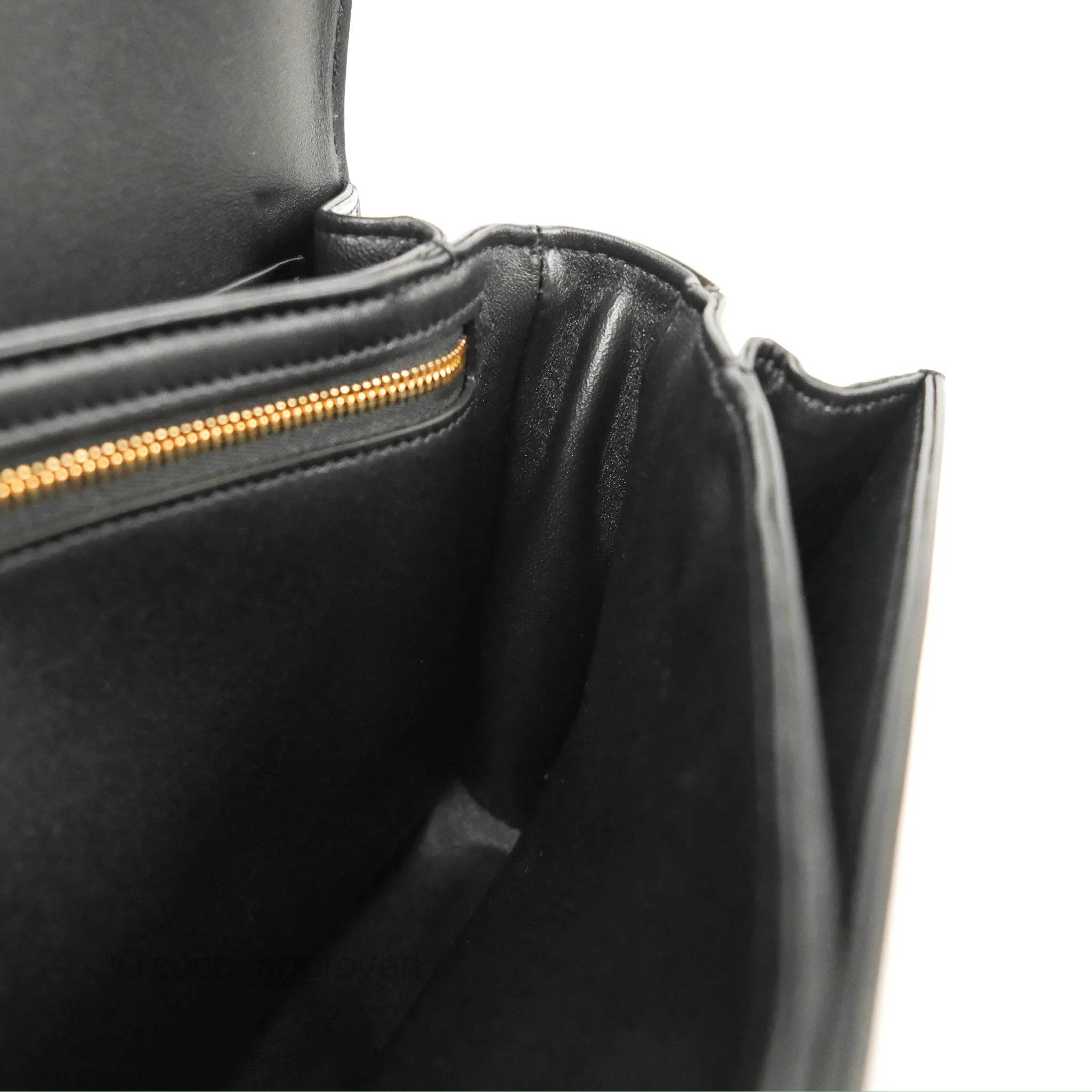Celine Medium Triomphe Black Shiny Calfskin