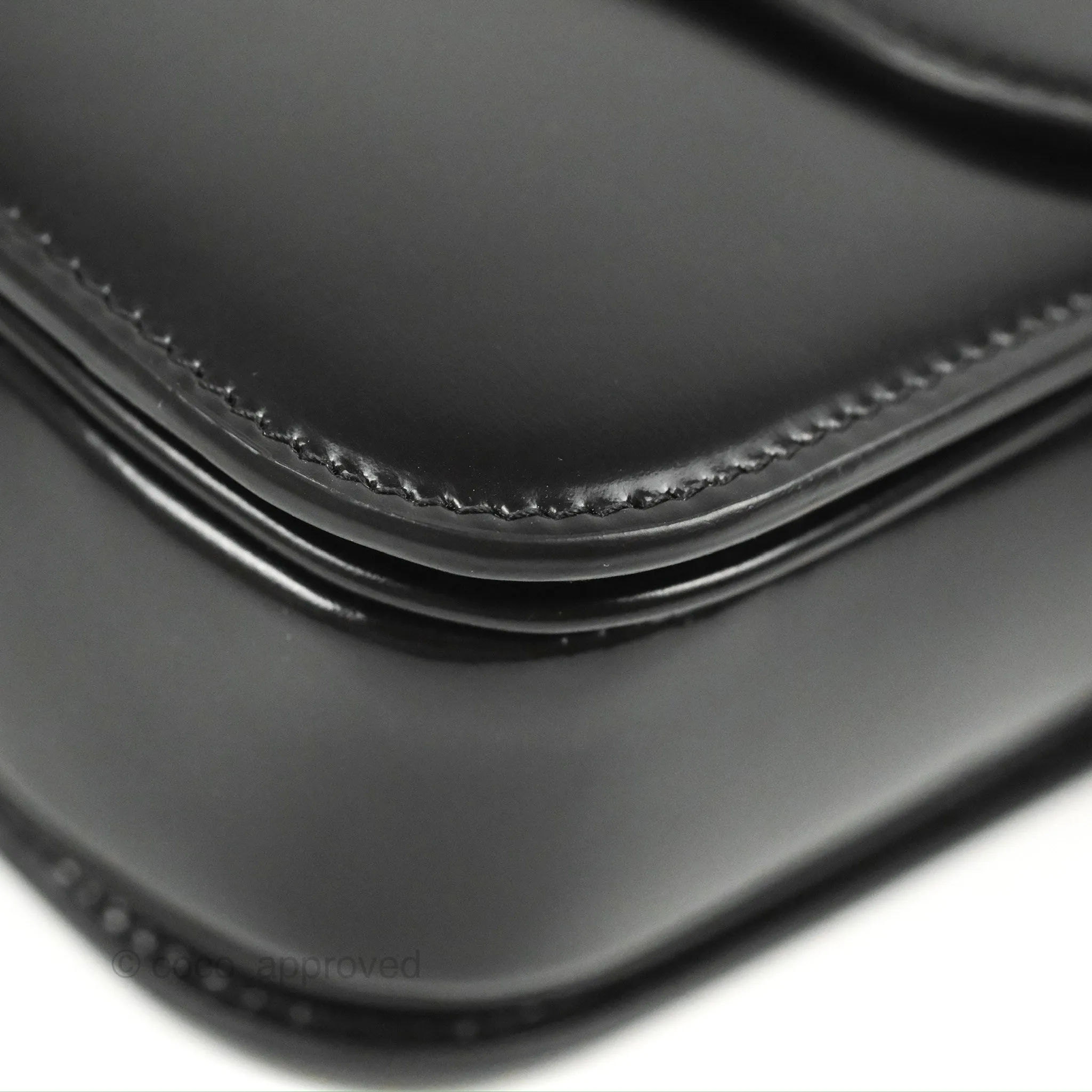 Celine Medium Triomphe Black Shiny Calfskin
