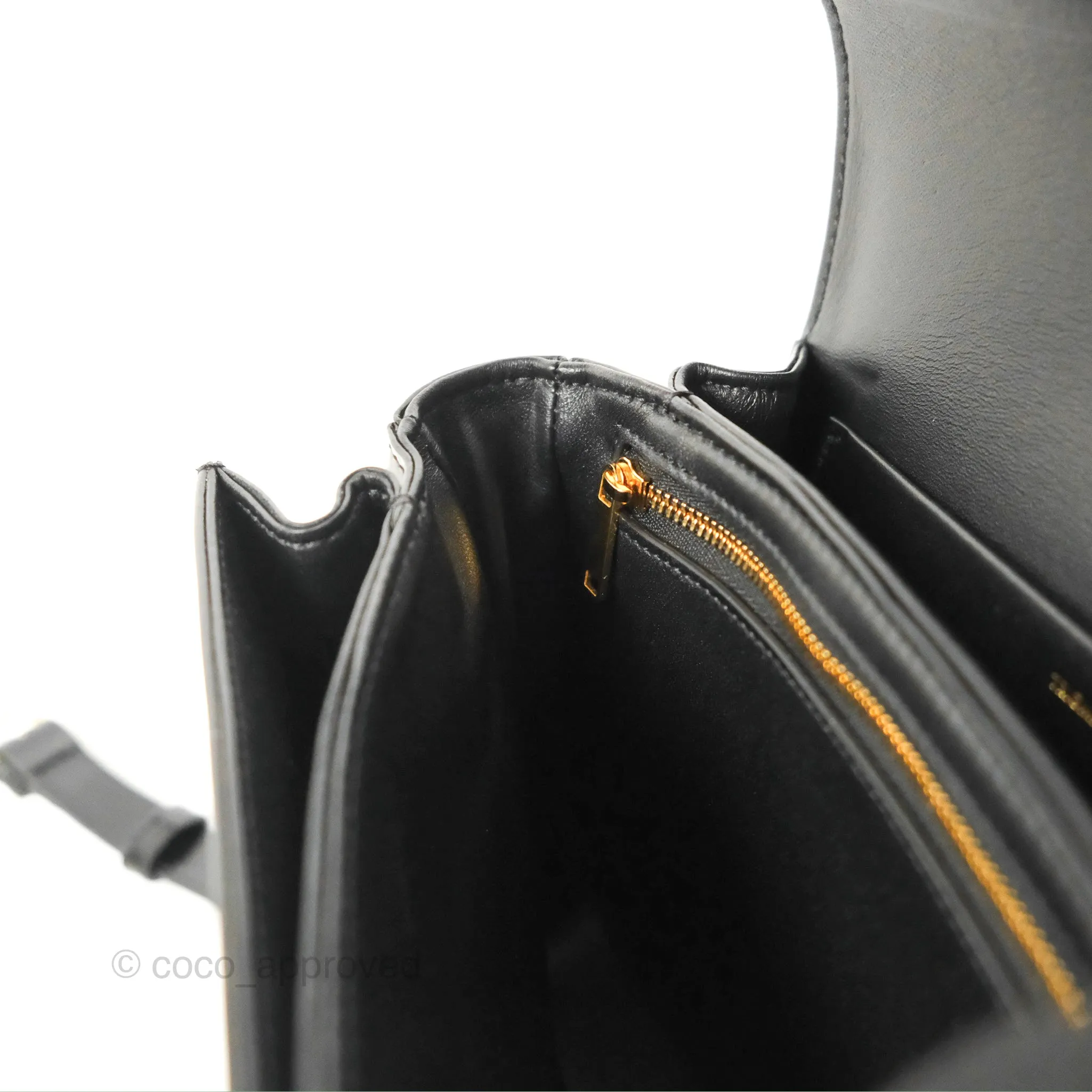 Celine Medium Triomphe Black Shiny Calfskin
